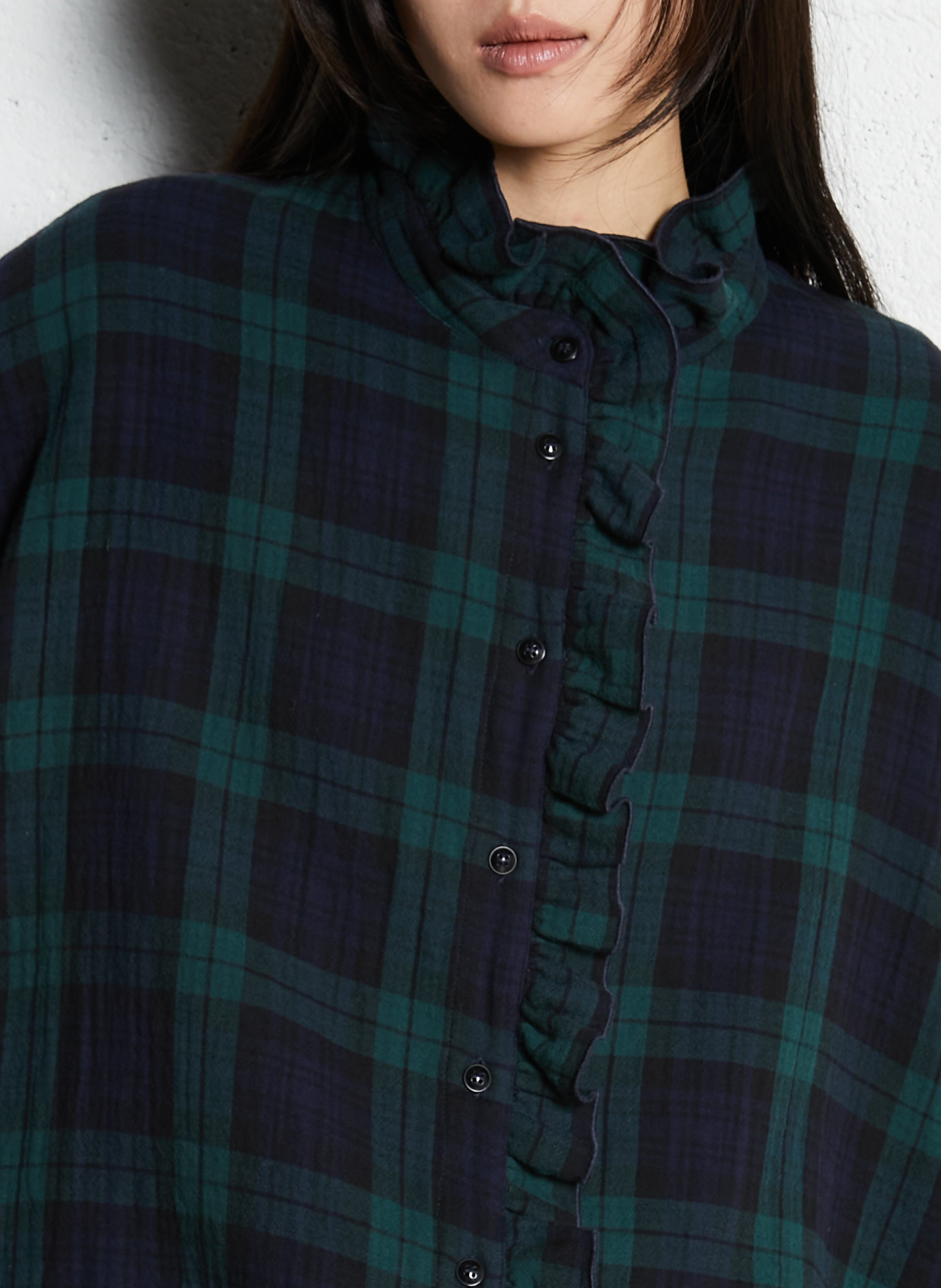 Oversized blouse van katoen met print SUZIE WINKLE Blauw