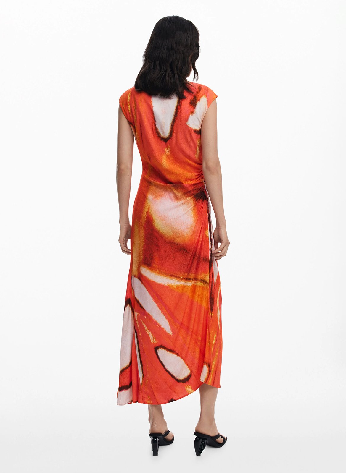 Robe longue imprimée  DESIGUAL Orange
