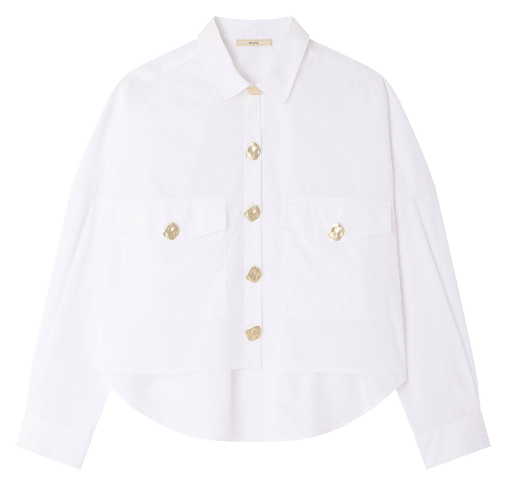 Chemise col classique en coton SESSUN Blanc