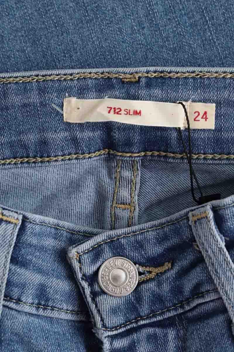 Cotton skinny jeans LEVI'S - Seconde main Blue