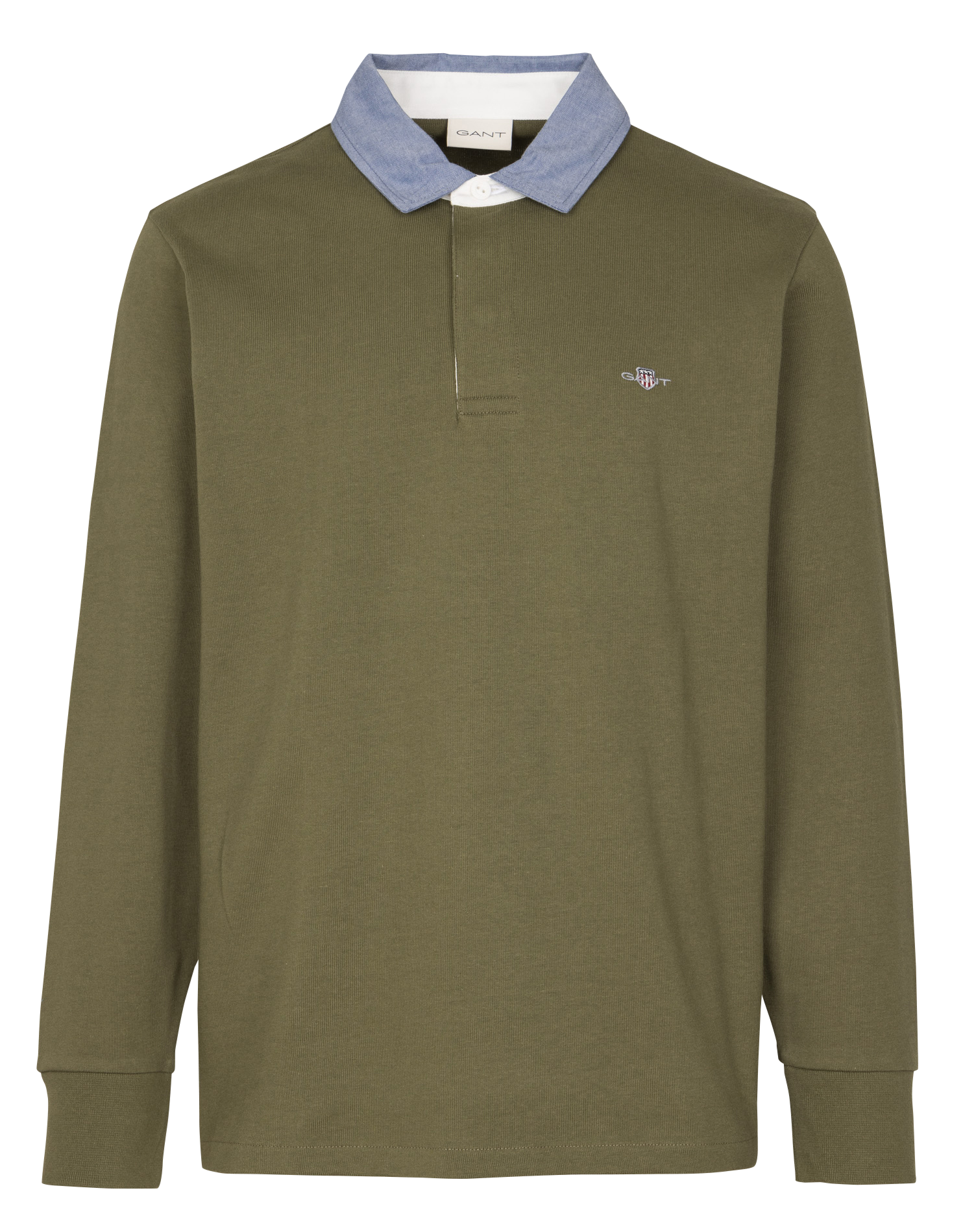 Straight cotton polo shirt GANT Green