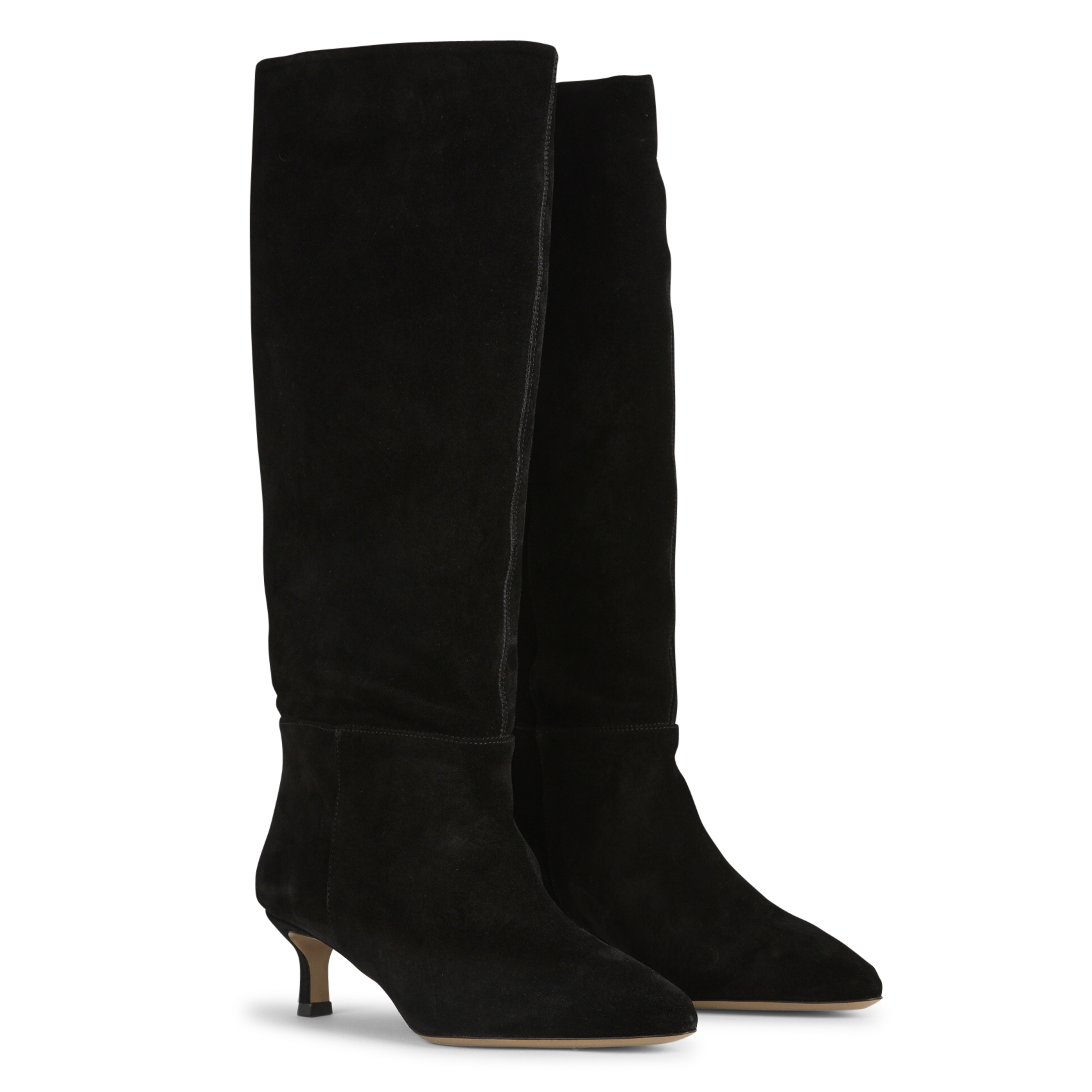 Bottes en cuir velours RIVECOUR Noir