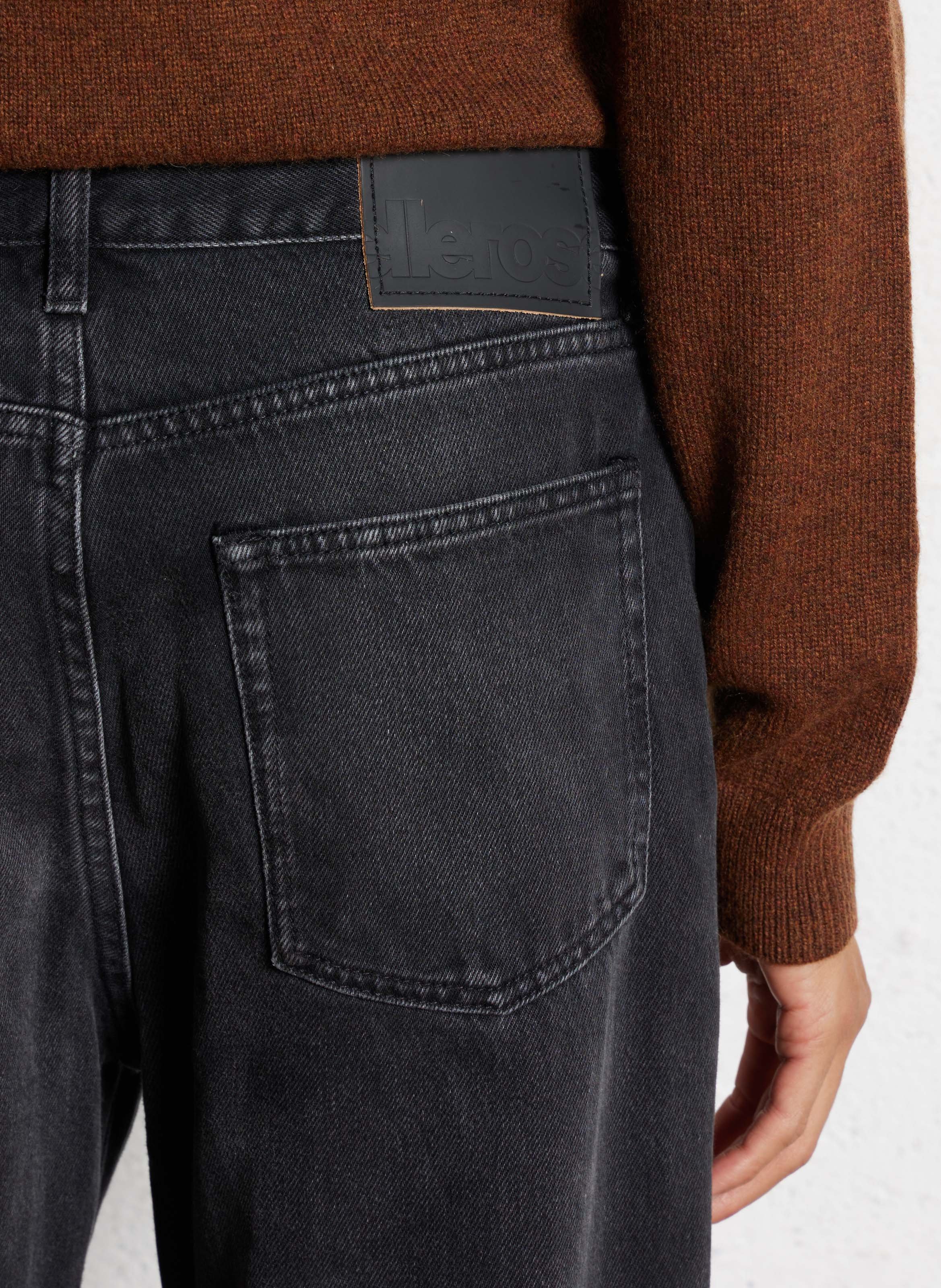 Jean droit taille haute uni BELLEROSE Noir