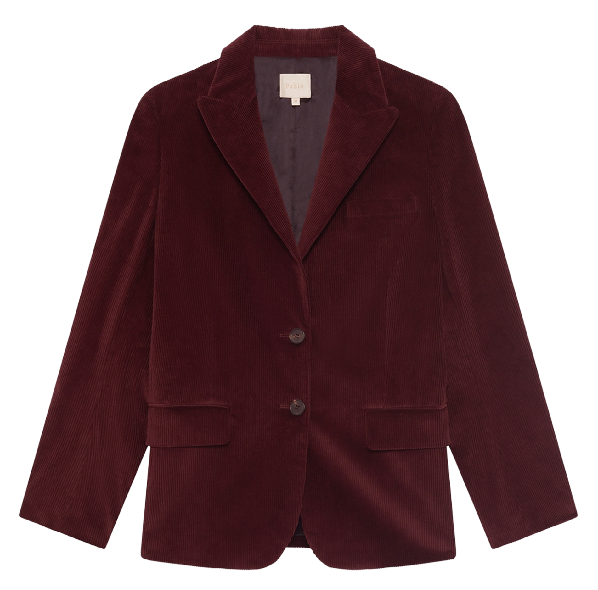 Veste de tailleur en velours côtelé PABLO Rouge