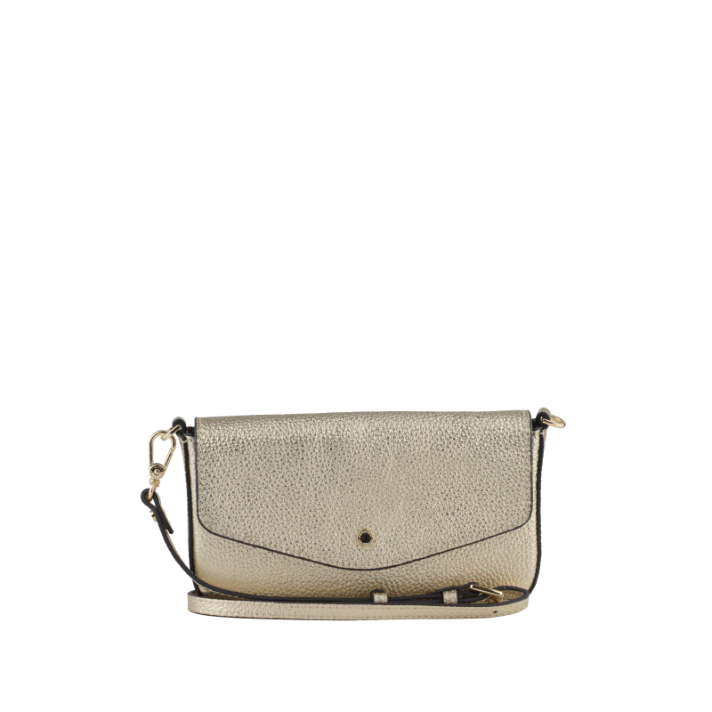 Clutch bag - calfskin POURCHET Golden