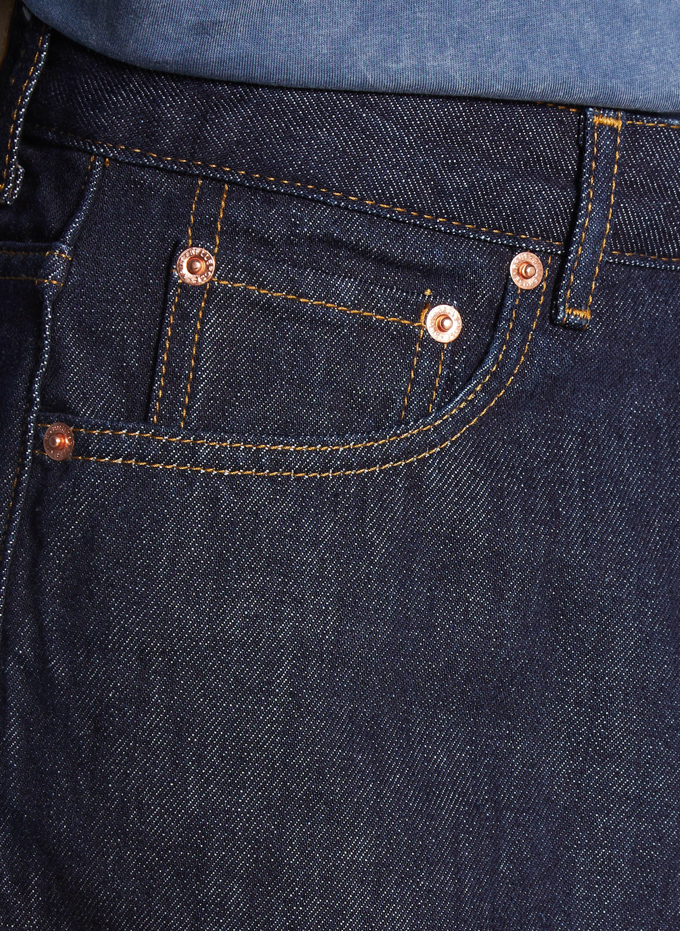 Jean droit taille haute en coton BELLEROSE Bleu