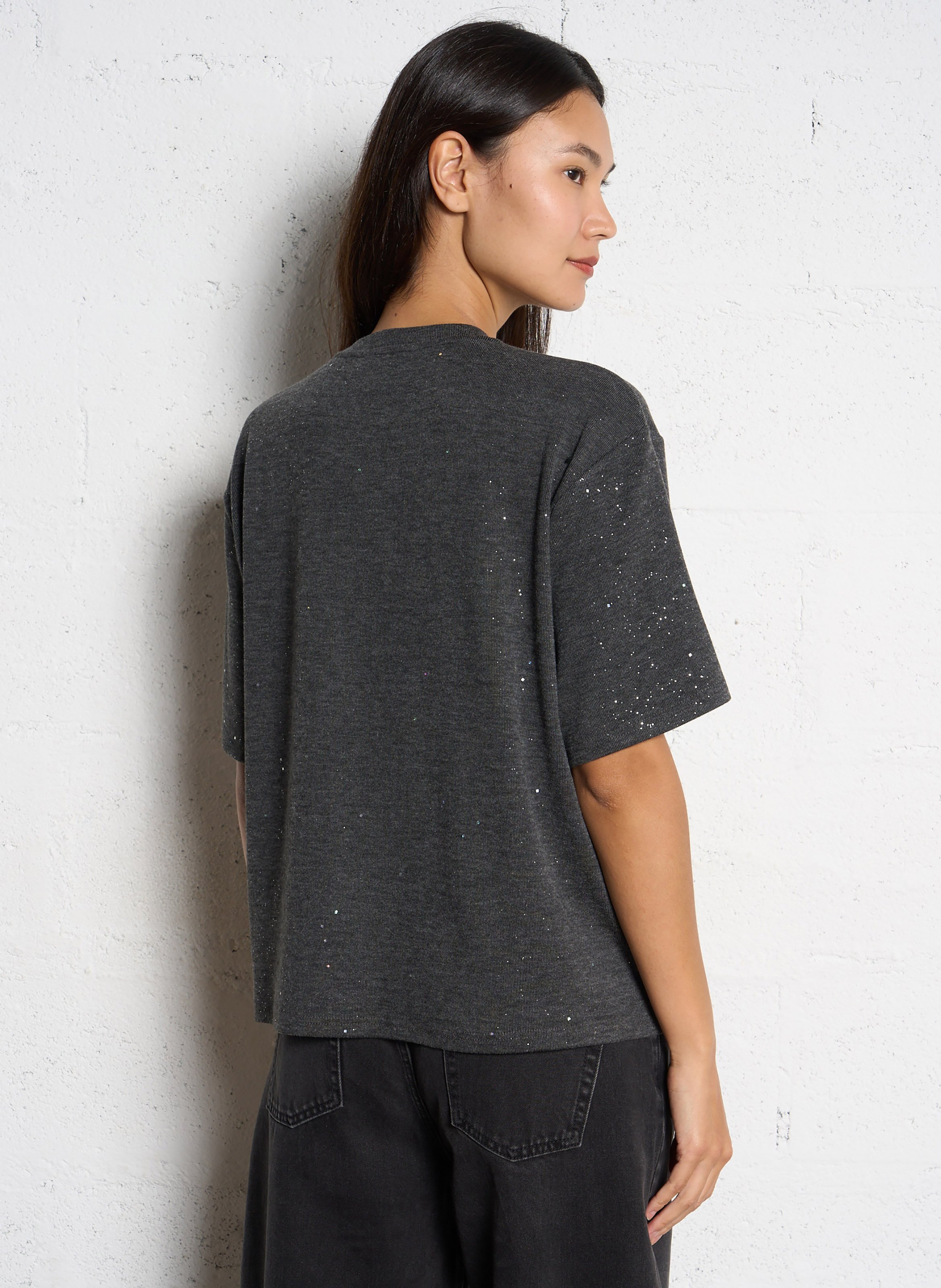 Camiliday round-neck sleeveless cotton top BERENICE Grey