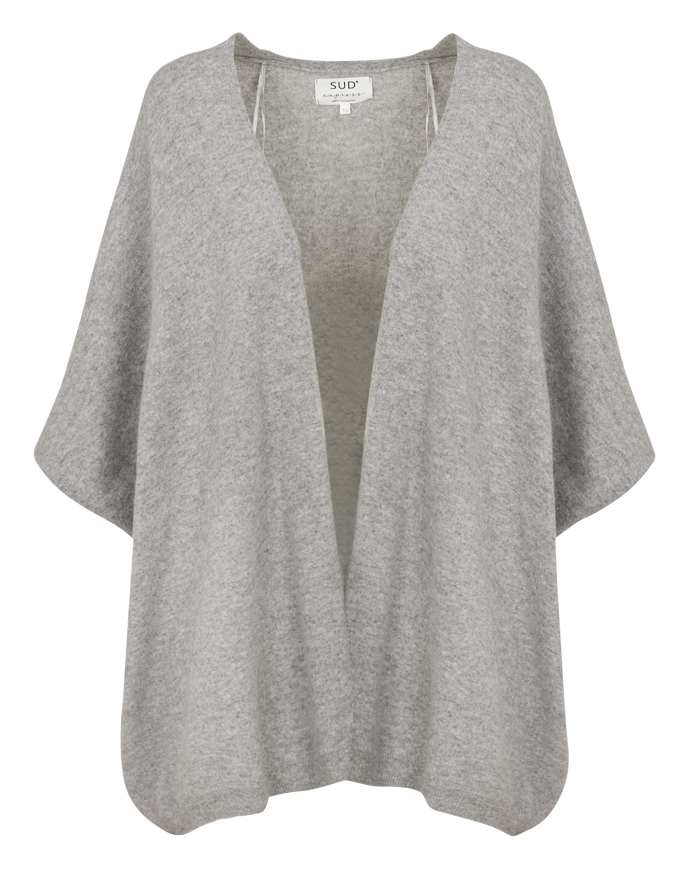 Poncho en cachemire SUD EXPRESS Gris