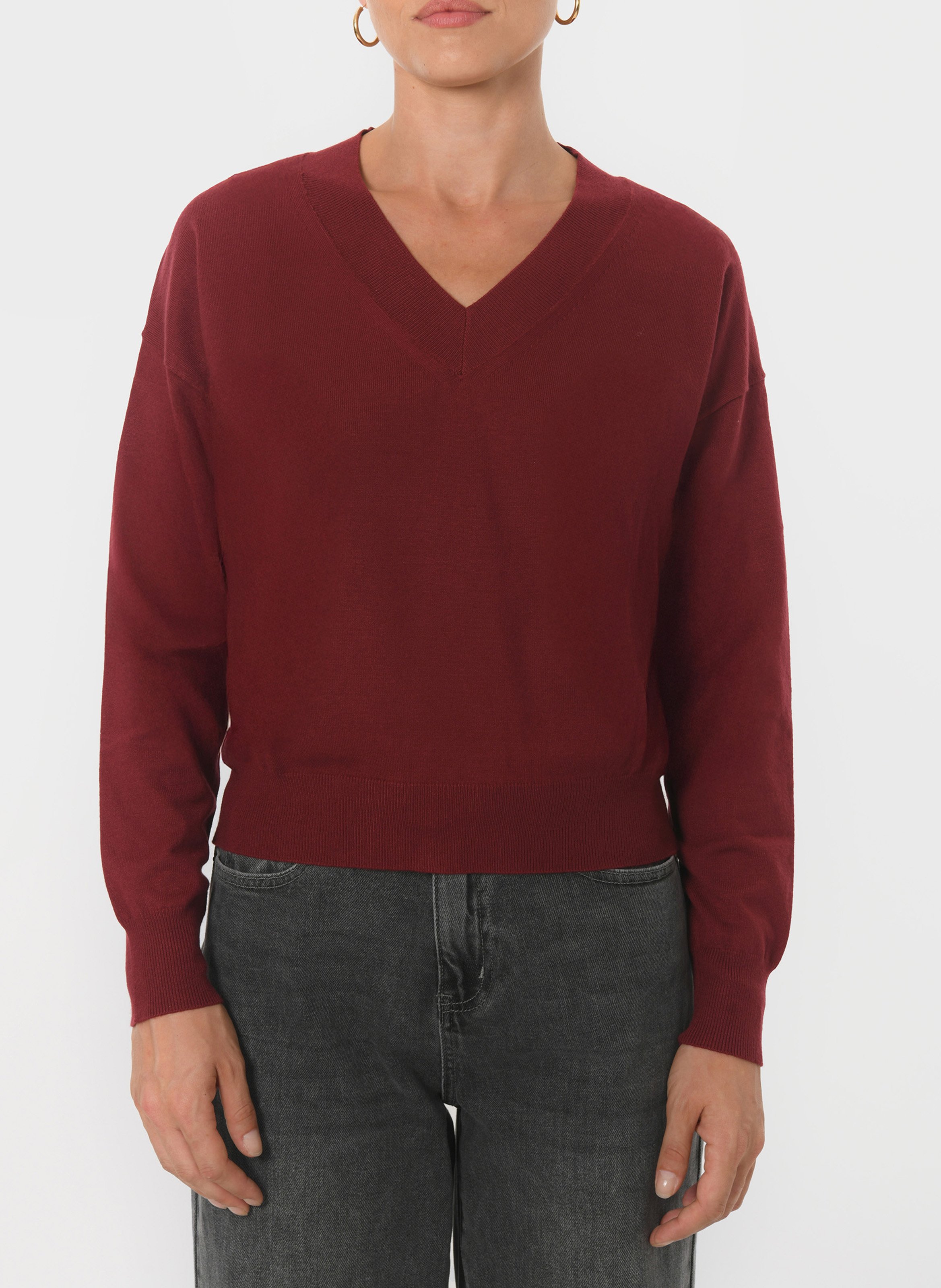 Pullover mit V-Ausschnitt KOOKAI Rot