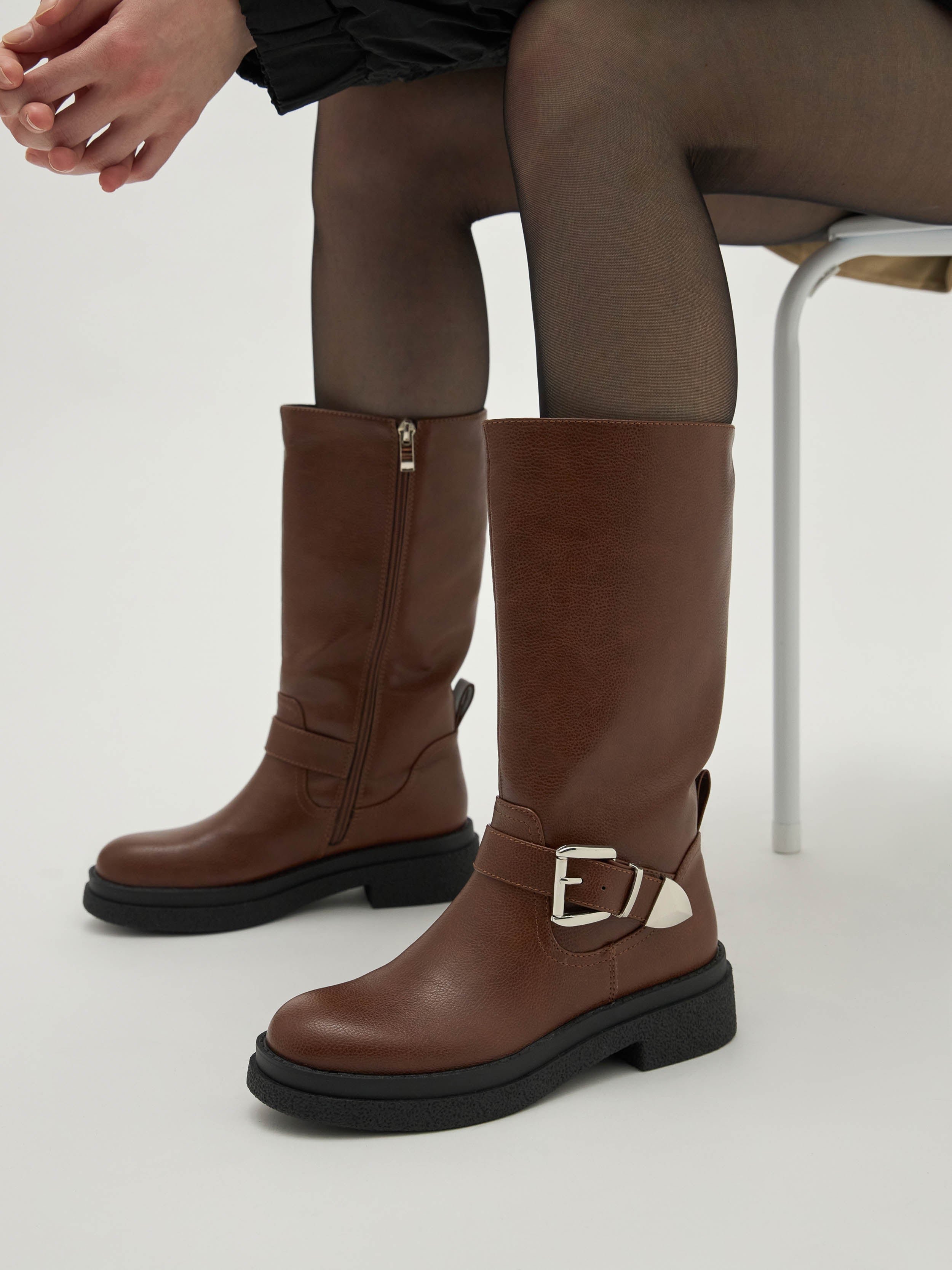 Biker boots VANESSA WU Brown