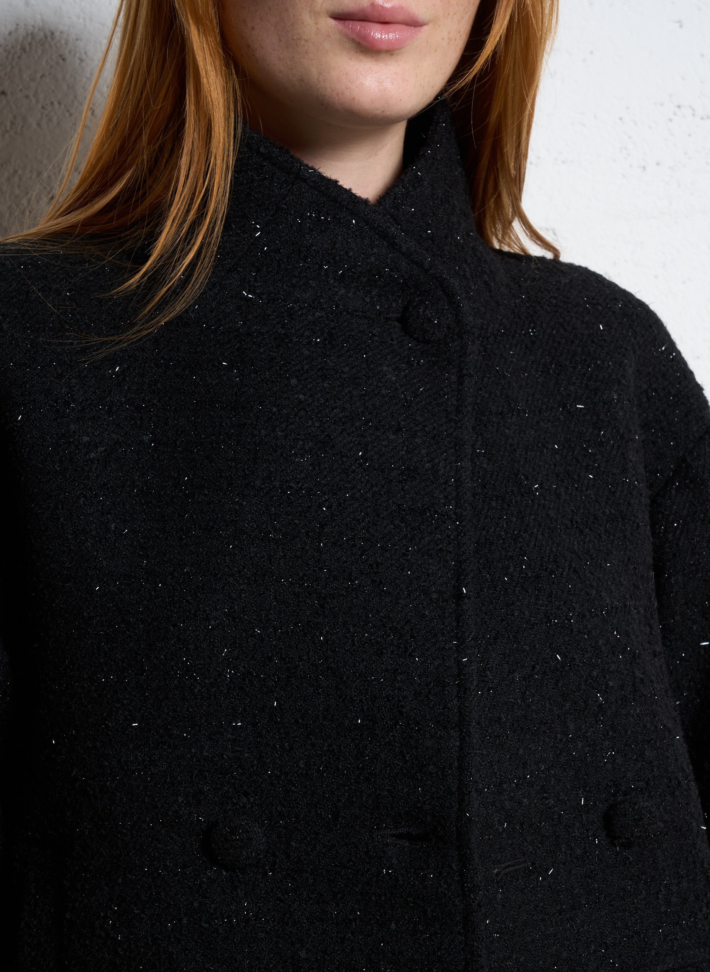 Manteau cuir d'agneau ONE STEP Noir