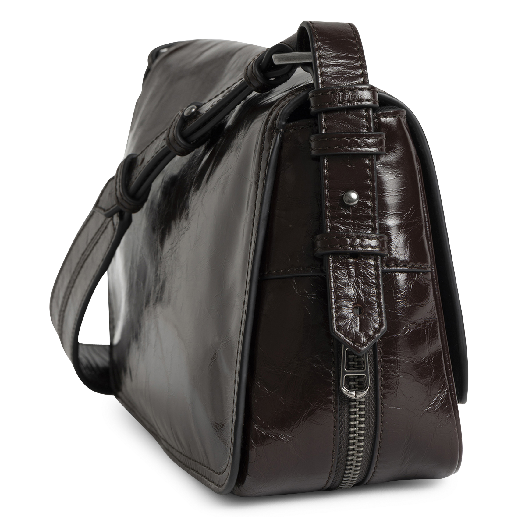 Leather clutch bag ZADIG&VOLTAIRE Brown