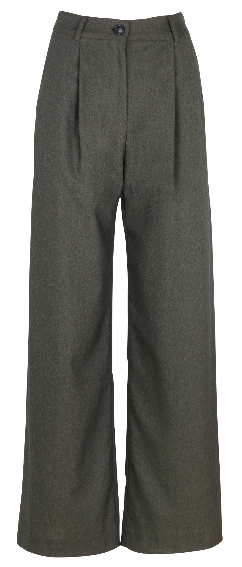 Declic wool-blend loose-fit trousers DES PETITS HAUTS Green