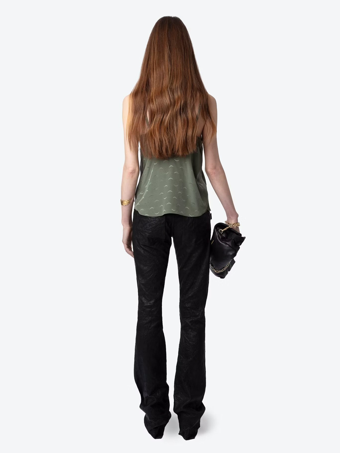 Caraco col V en soie ZADIG&VOLTAIRE Vert