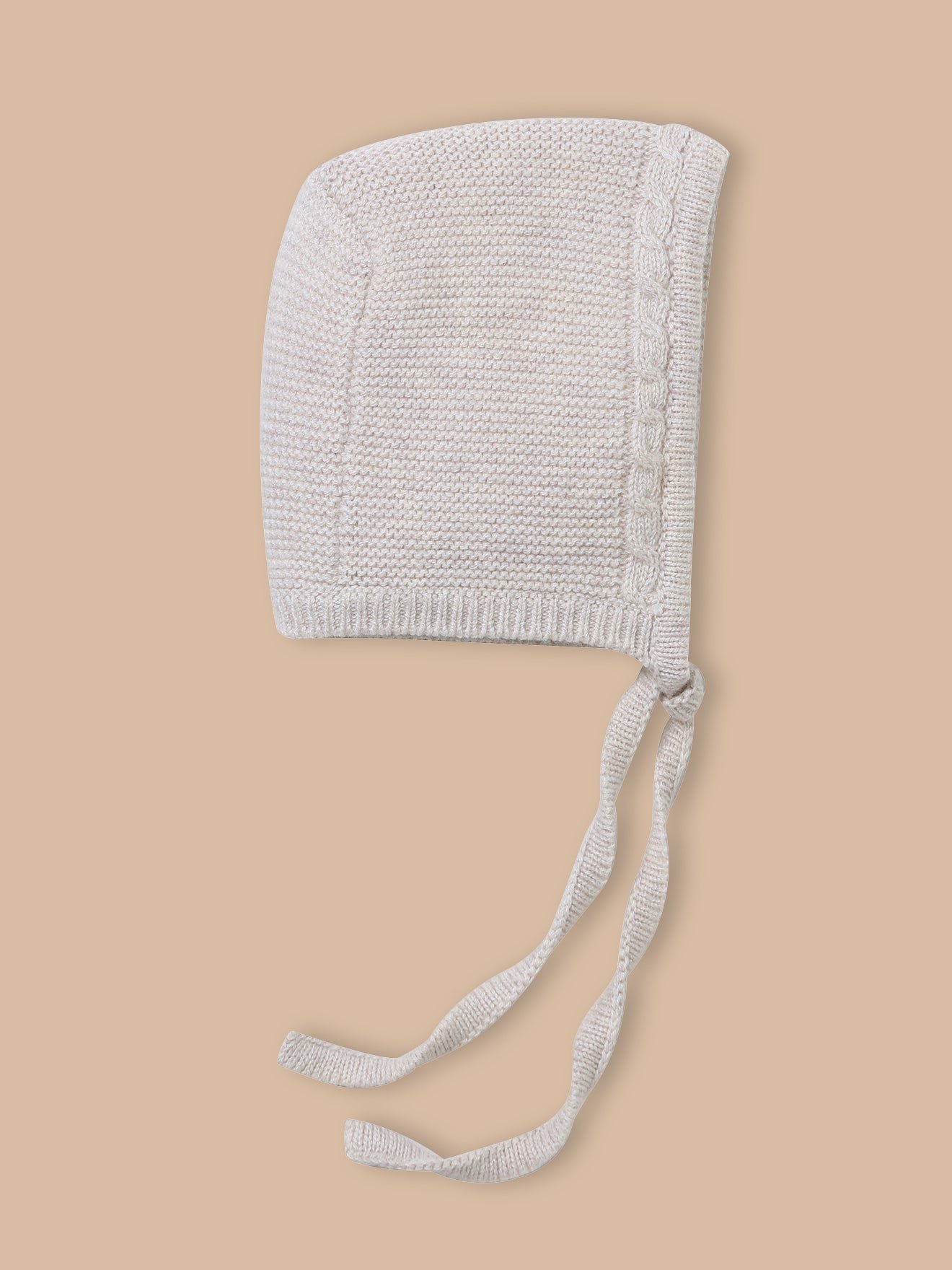 Wool and cotton newborn bonnet CYRILLUS Beige