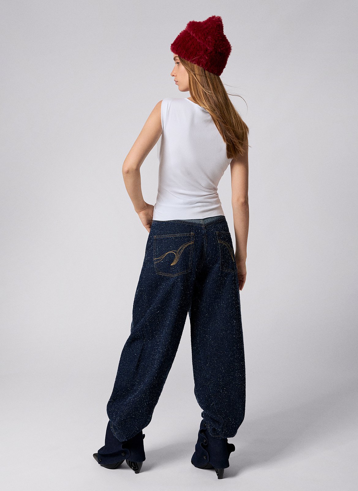 Débardeur ajusté col rond imprimé DESIGUAL Blanc