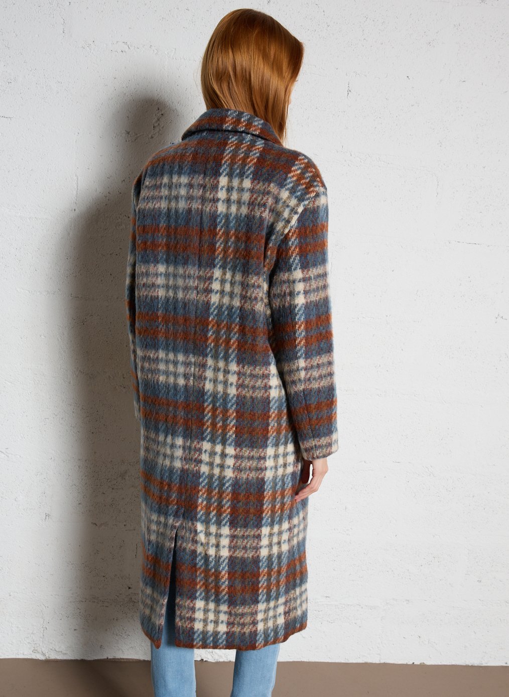 Manteau long oversize à carreaux LA PETITE ETOILE Multicolore