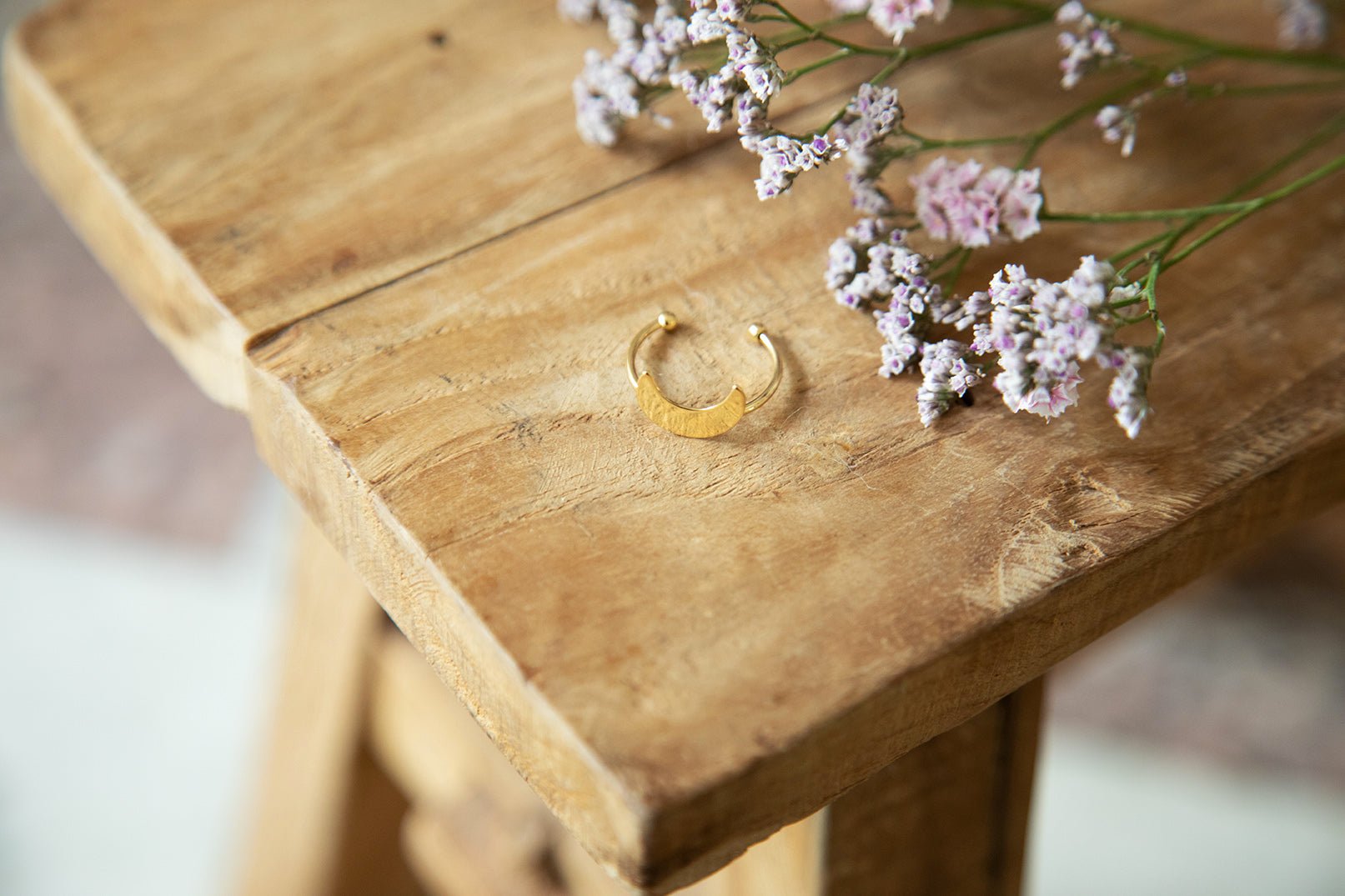 Gold-plated moon ring MONSIEUR SIMONE Silver