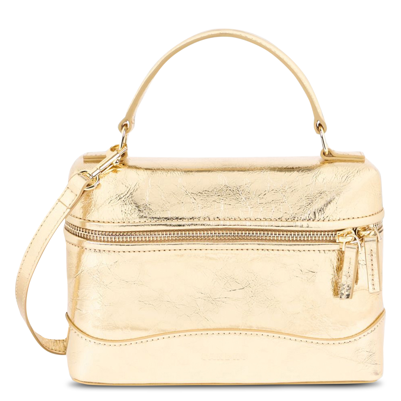 Bolso bandolera de piel brillante SANDRO Dorado