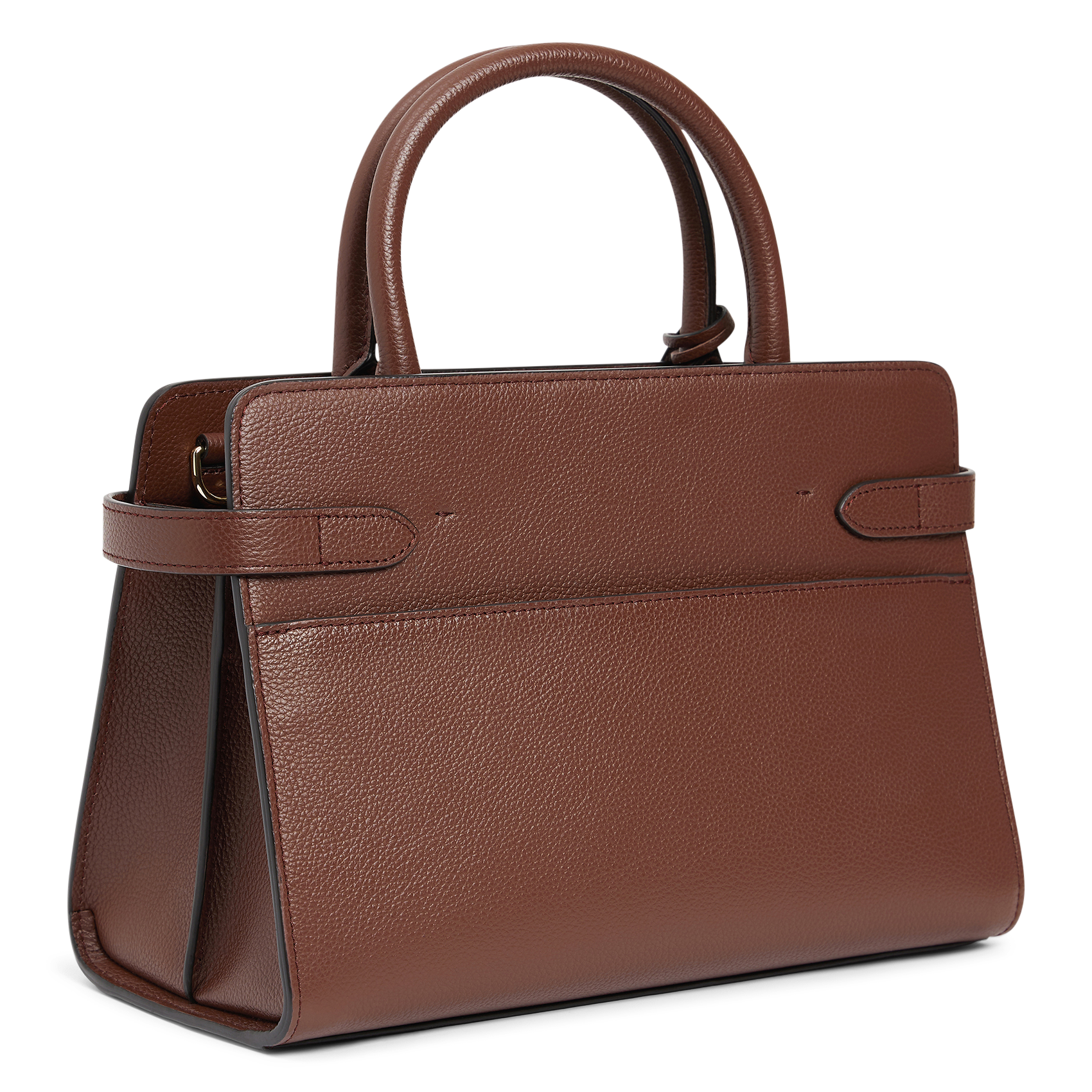Charlie grained leather handbag Brown
