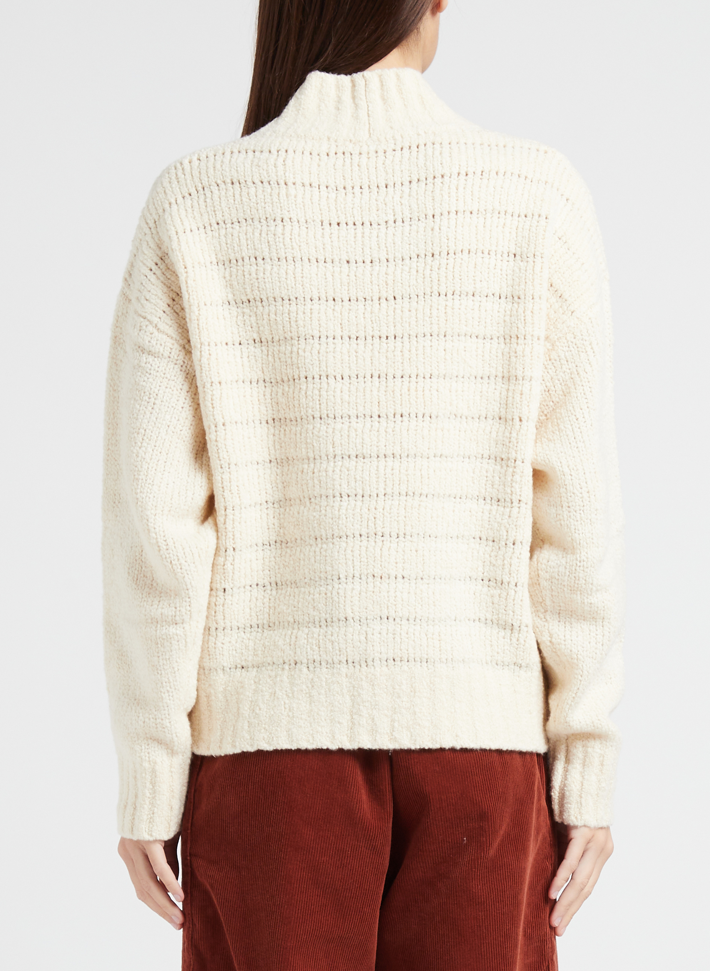 Wool-blend V-neck cardigan BELLEROSE Beige