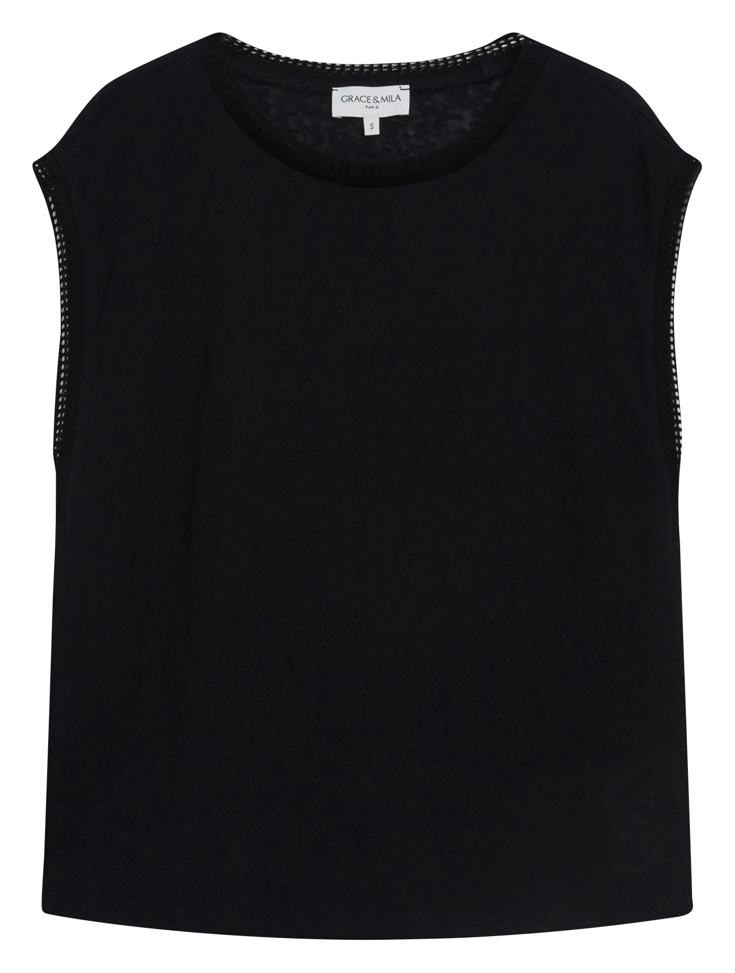 Jacksonville - T-Shirt mit Rundhalsausschnitt aus Baumwoll-Mix GRACE ET MILA Schwarz