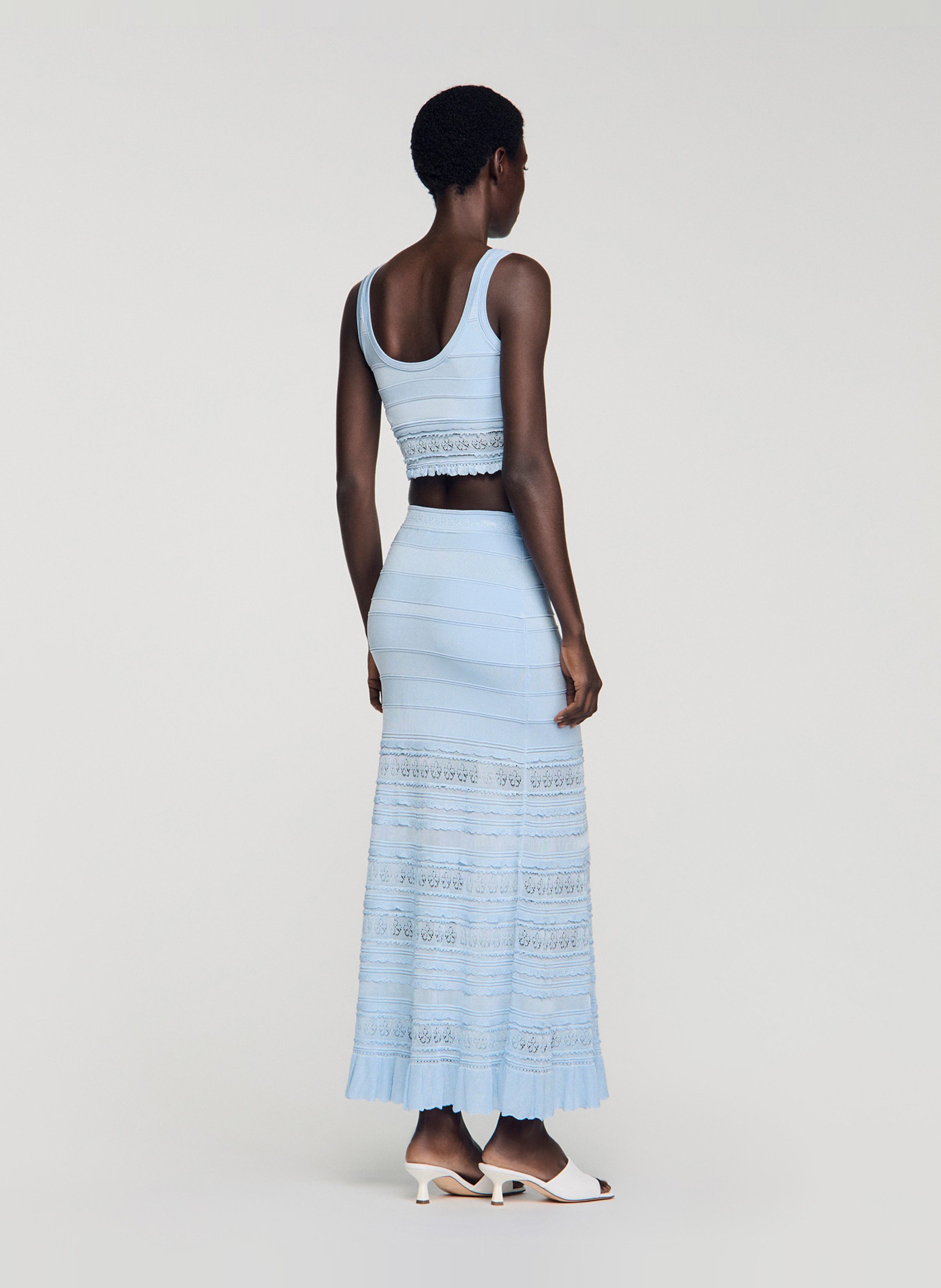 Lange tricotrok SANDRO Blauw