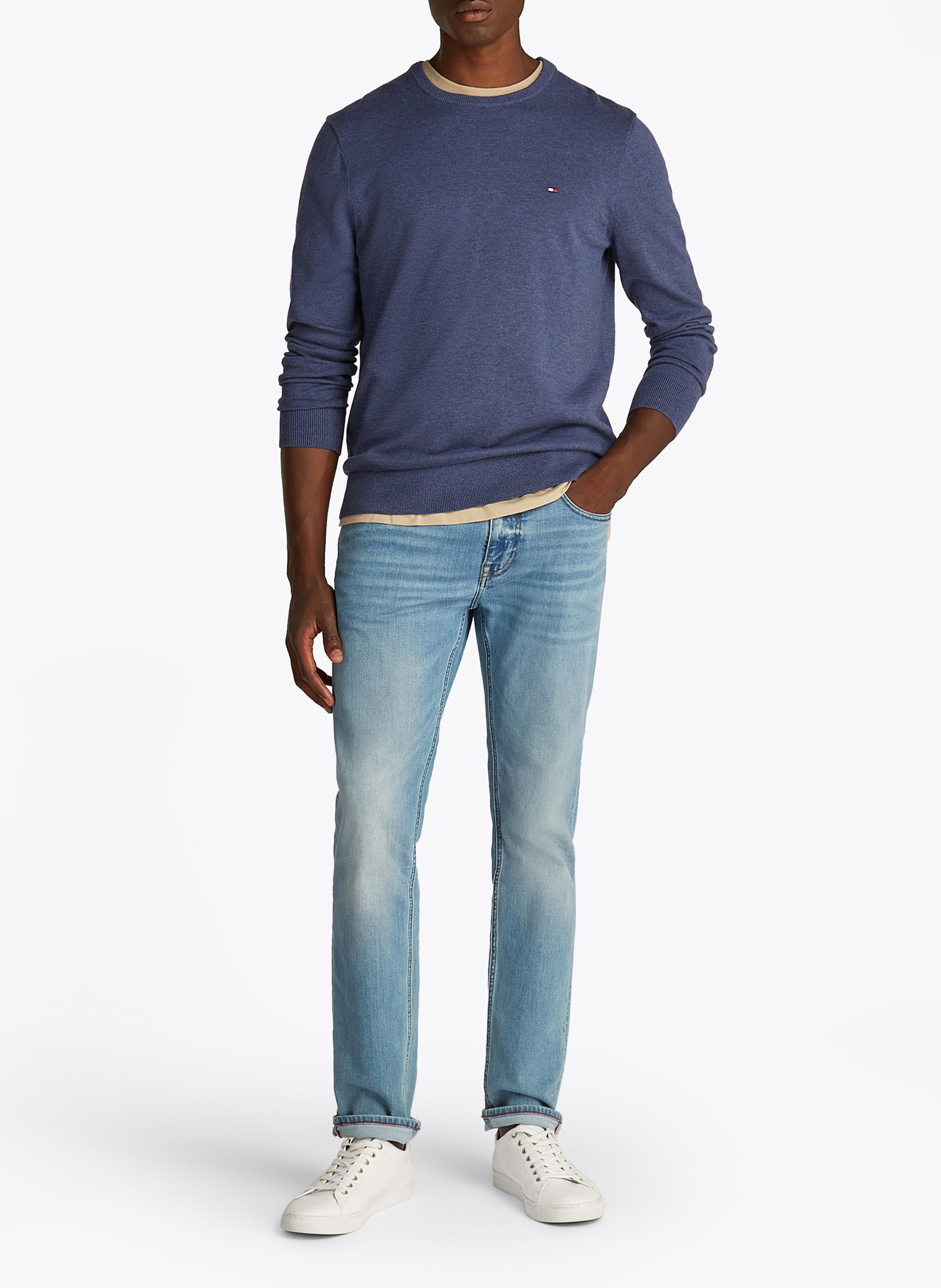 Baumwollpullover TOMMY HILFIGER Blau