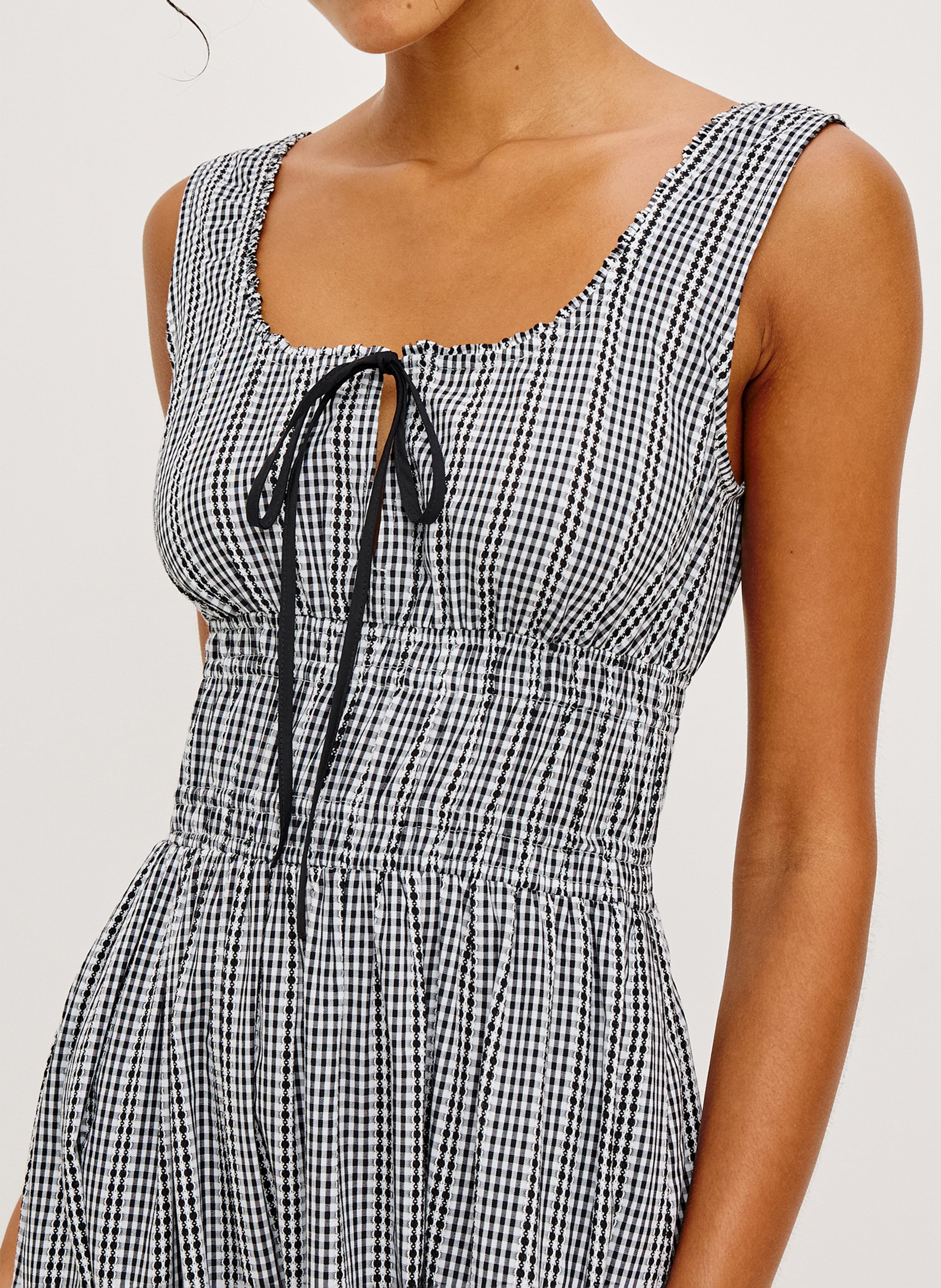 Lange jurk van bedrukt katoen RAILS Zwart