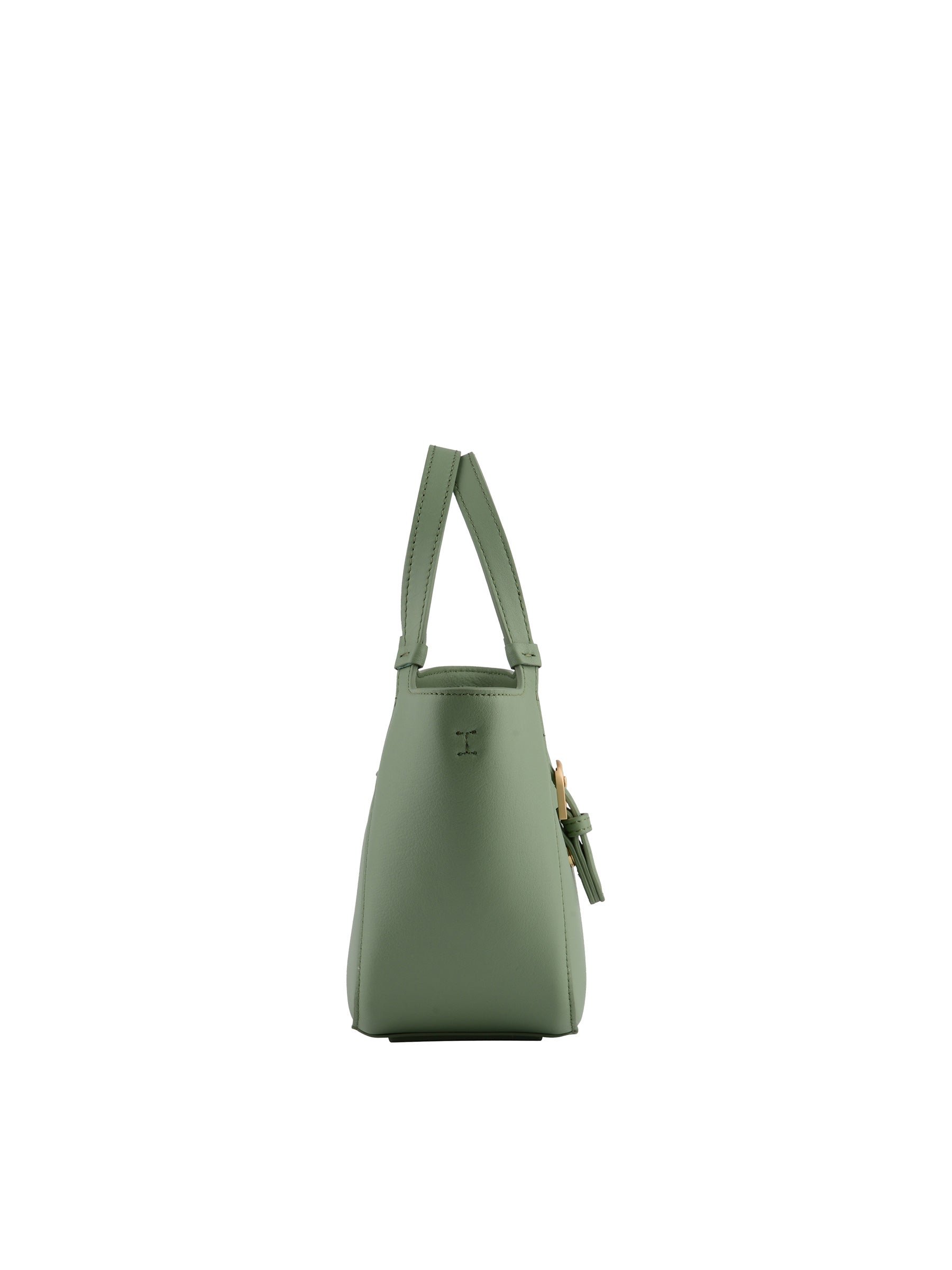 Calfskin leather handbag POURCHET Green