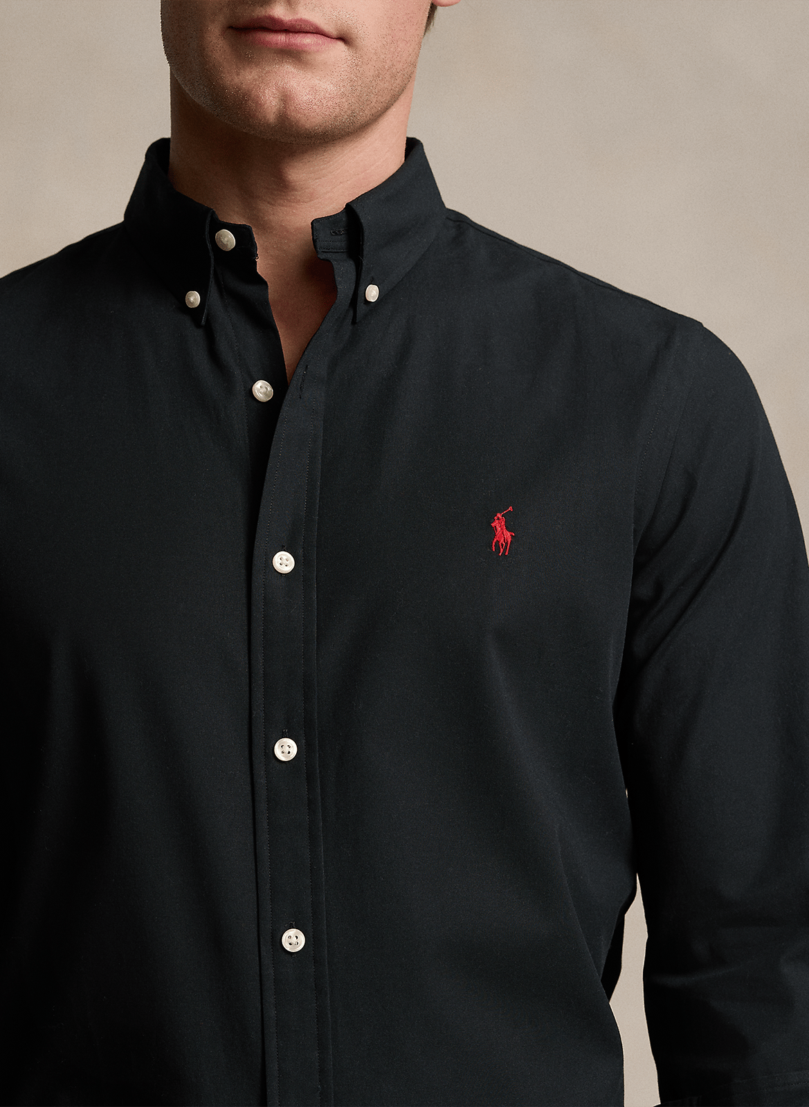 Chemise slim-fit en coton mélangé POLO RALPH LAUREN Noir