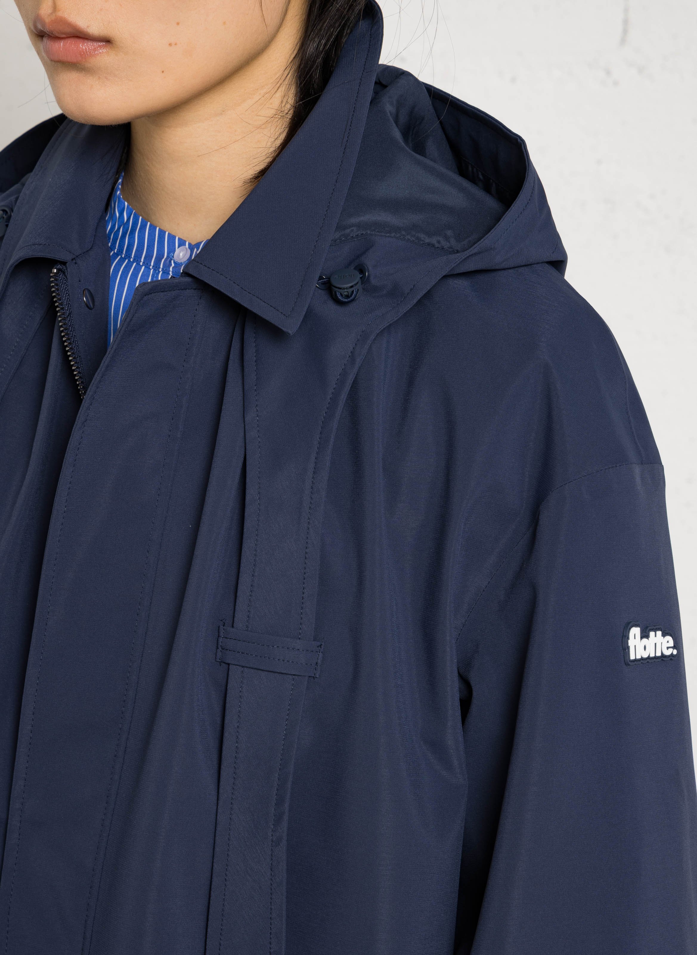 Regenjas met klassieke kraag FLOTTE Blauw