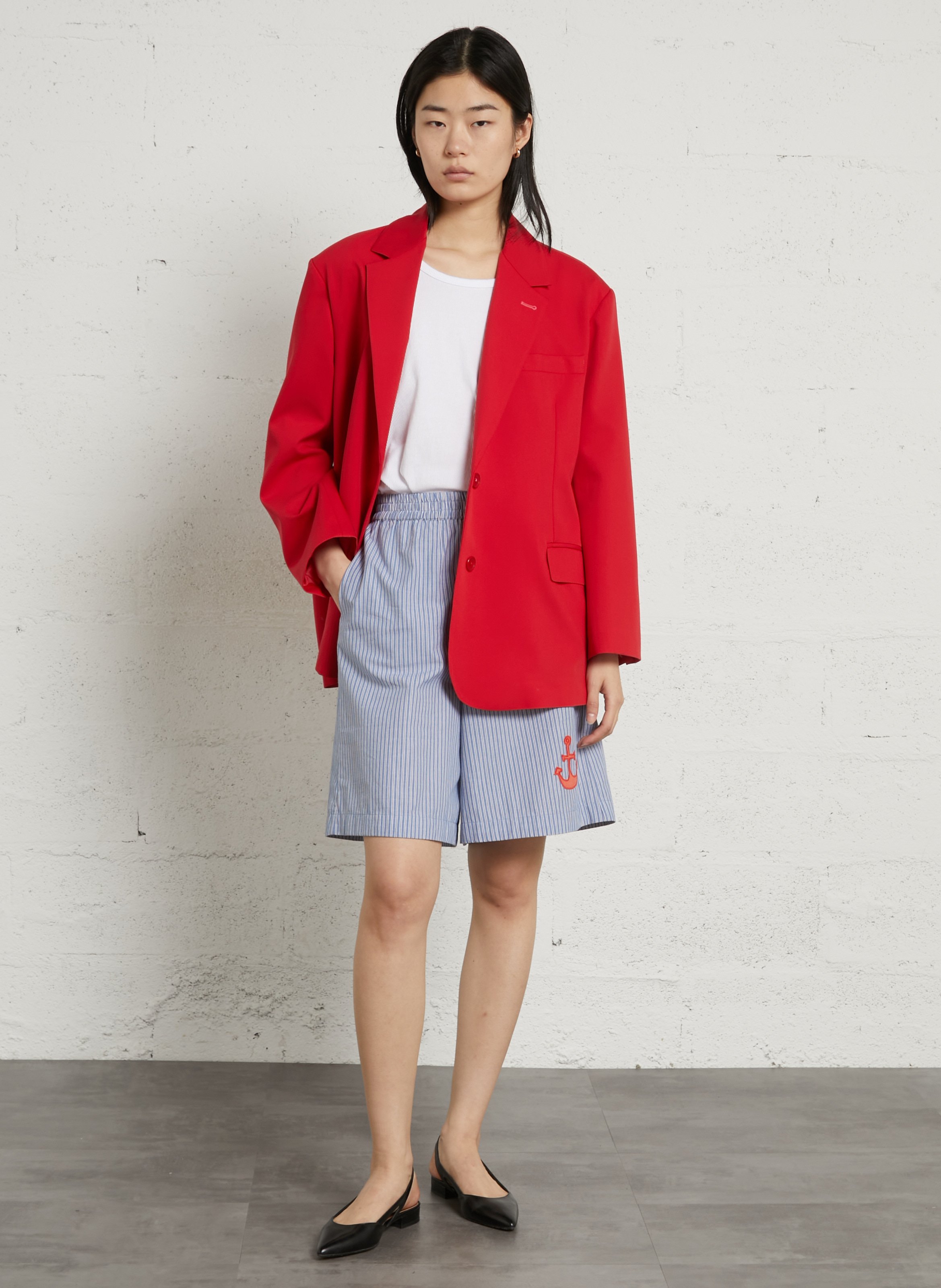 Oversized jasje met reverskraag IMPERIAL Rood