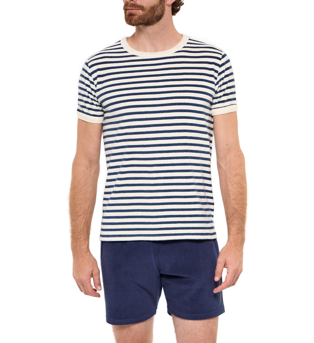 Striped terry cloth T-shirt GILI'S Blue