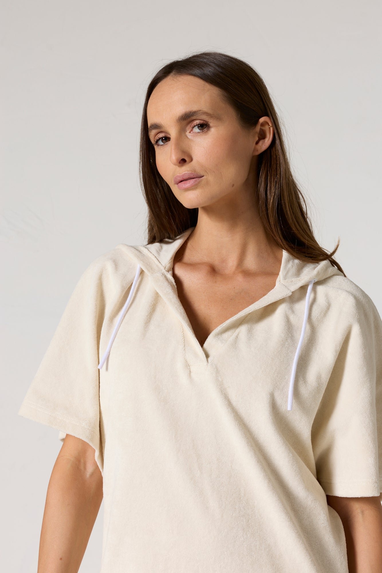 Robe éponge à capuche pearl JOTT Blanc