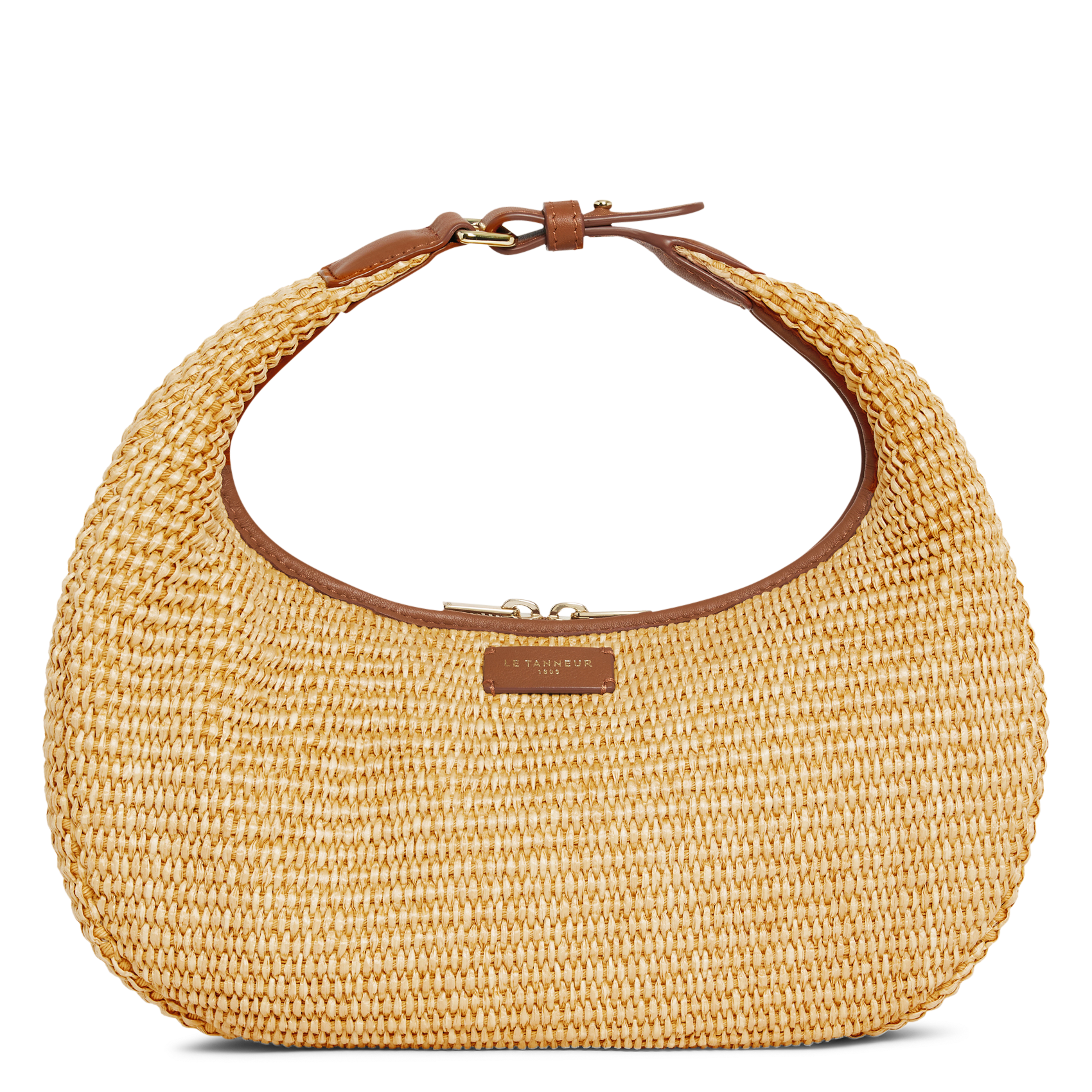 Kleine Hobo-Tasche aus Leder LE TANNEUR Beige