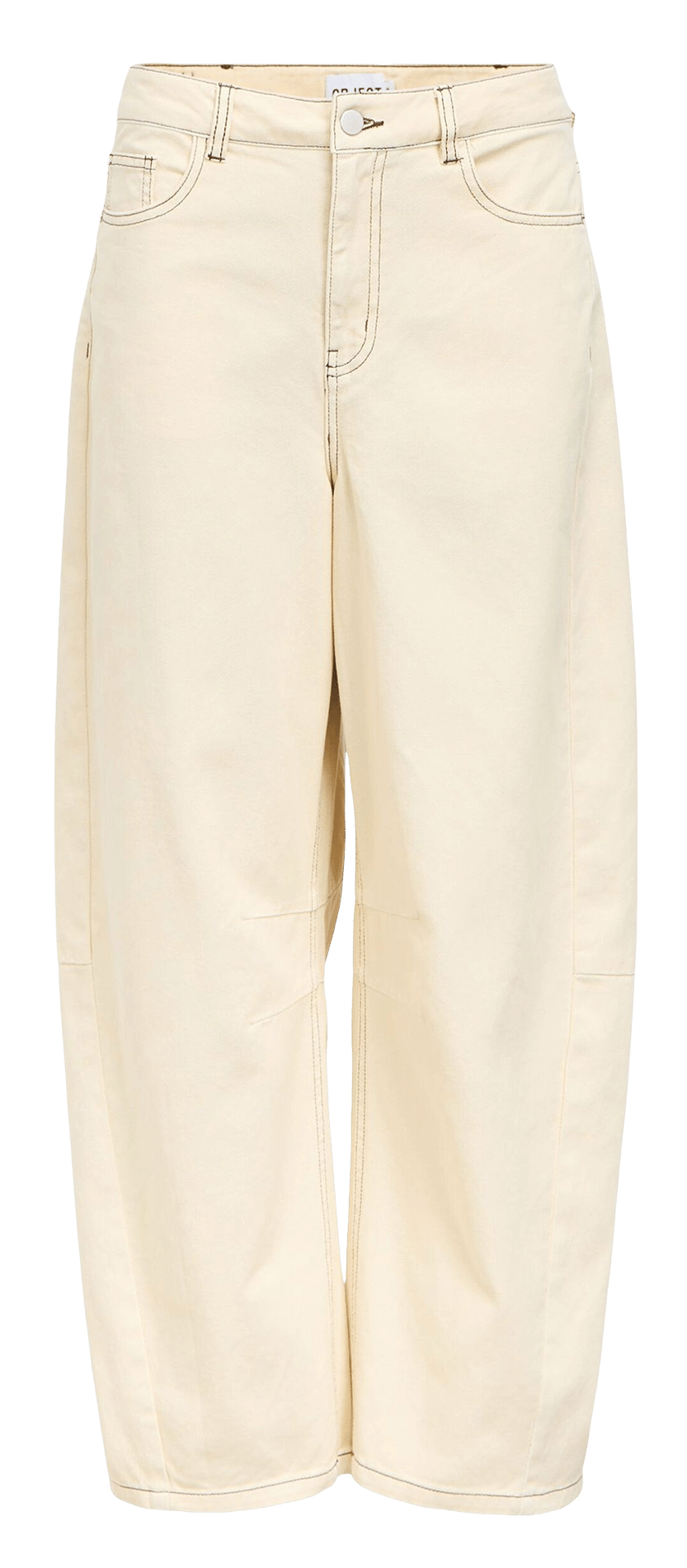 Denim barrel with contrast stitching OBJECT Beige