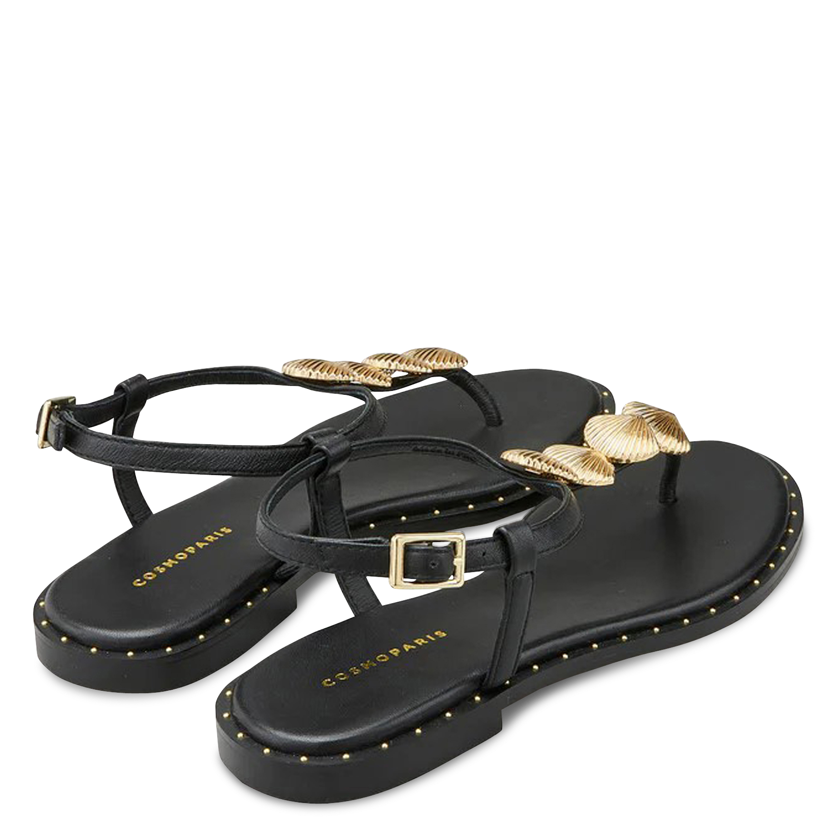 Sandales en cuir COSMOPARIS Noir