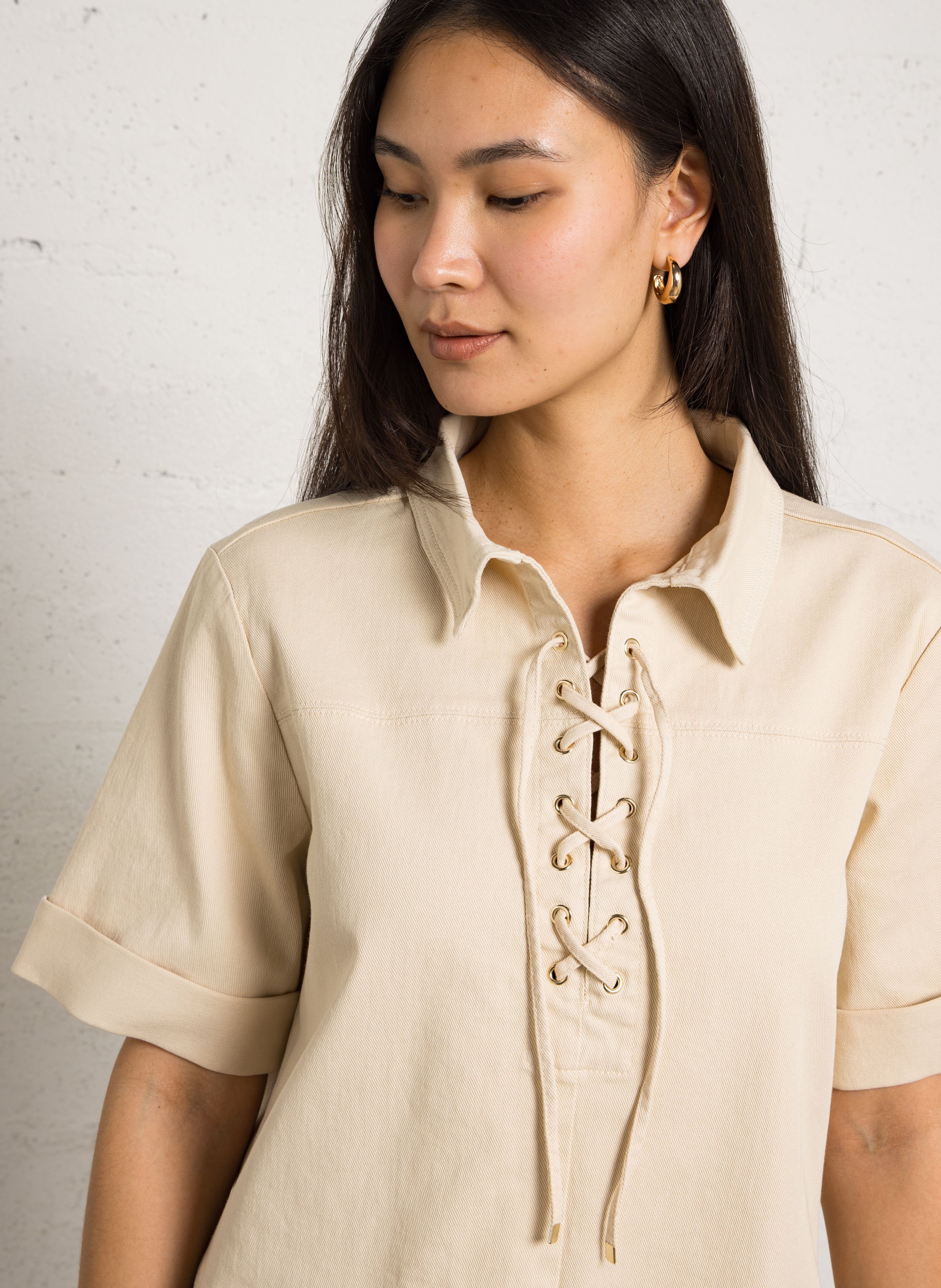 Robe courte col classique MAISON 123 Blanc