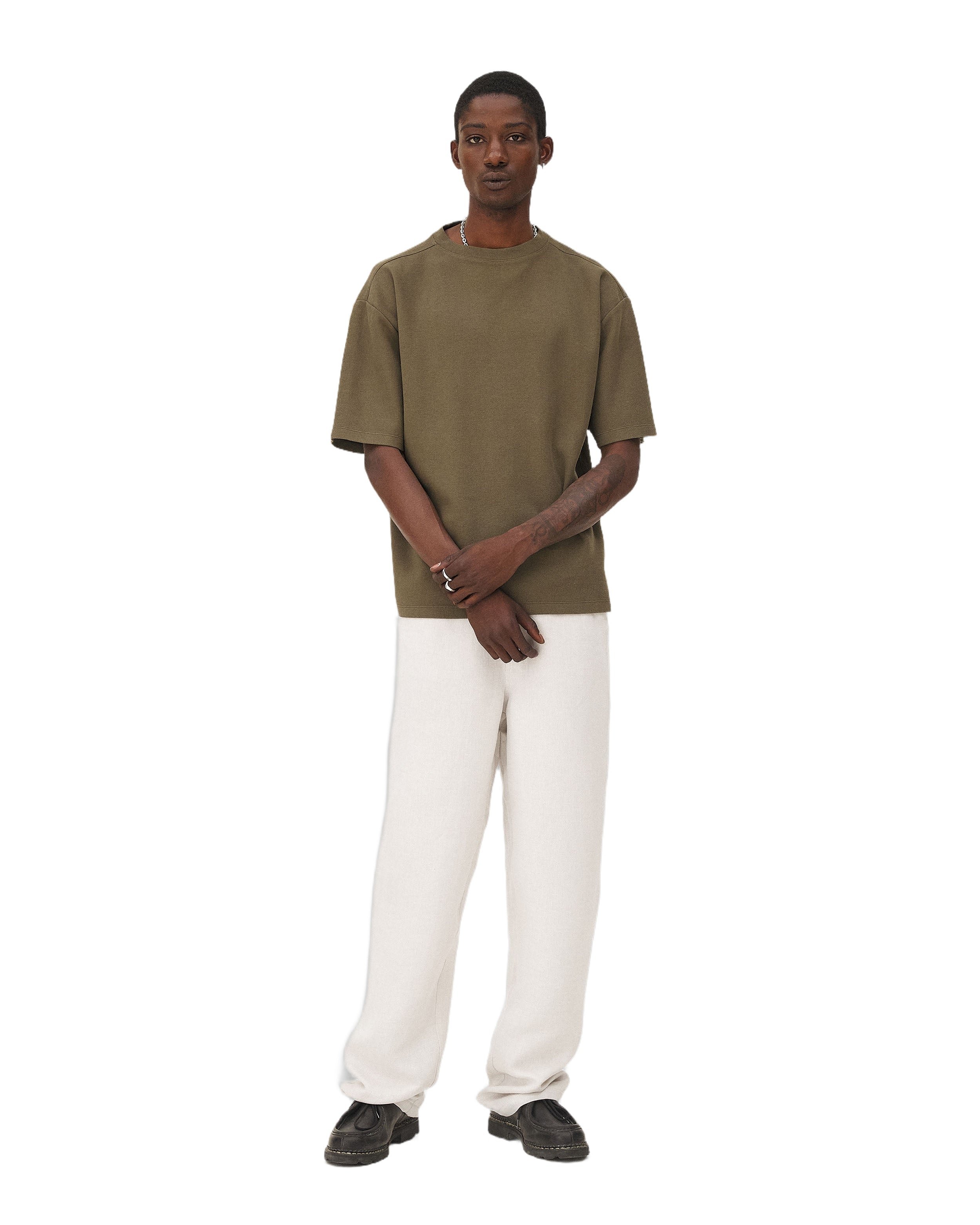 Relaxed elasticated pants Michigan Light Grey Noyoco Grey