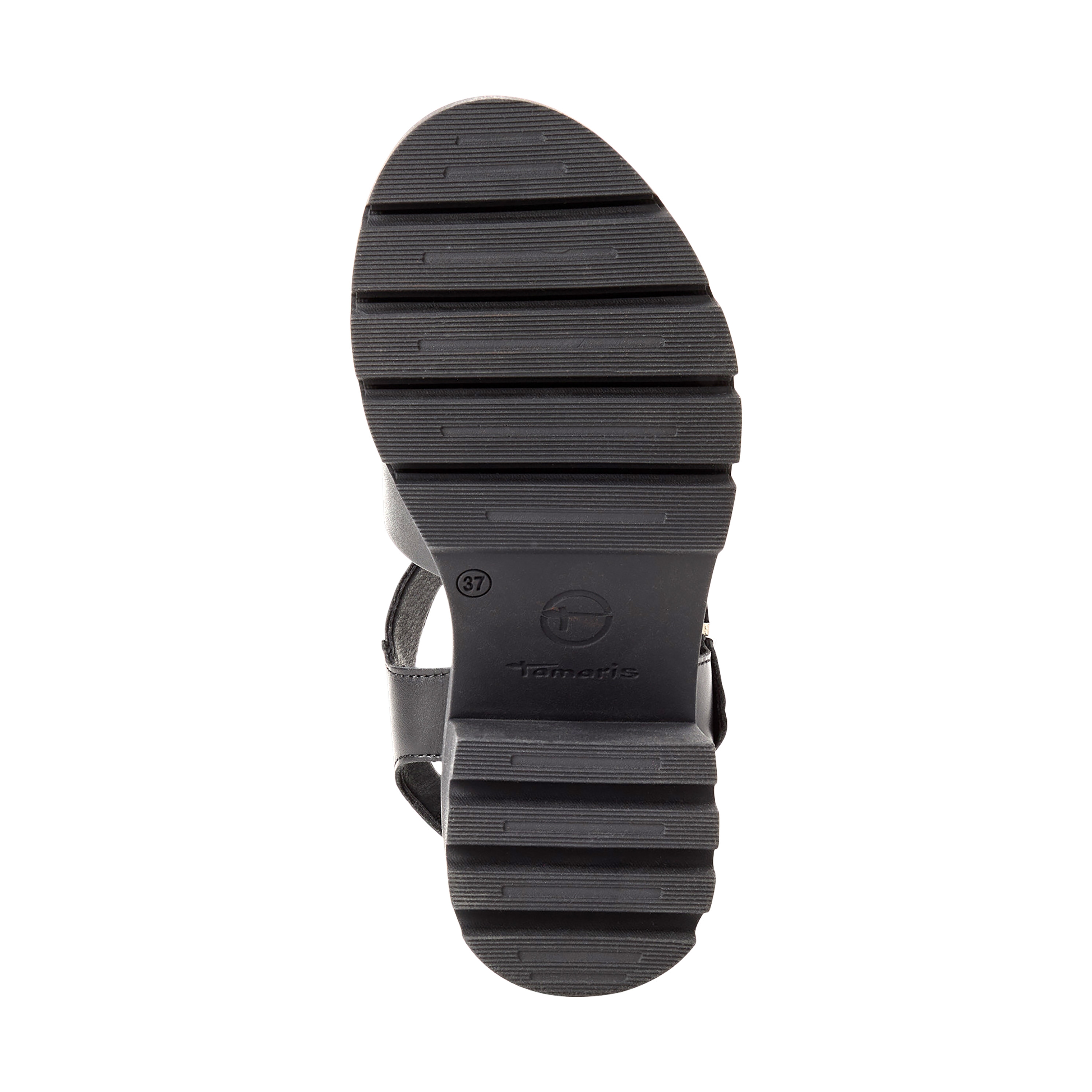 Leather heeled sandals TAMARIS Black