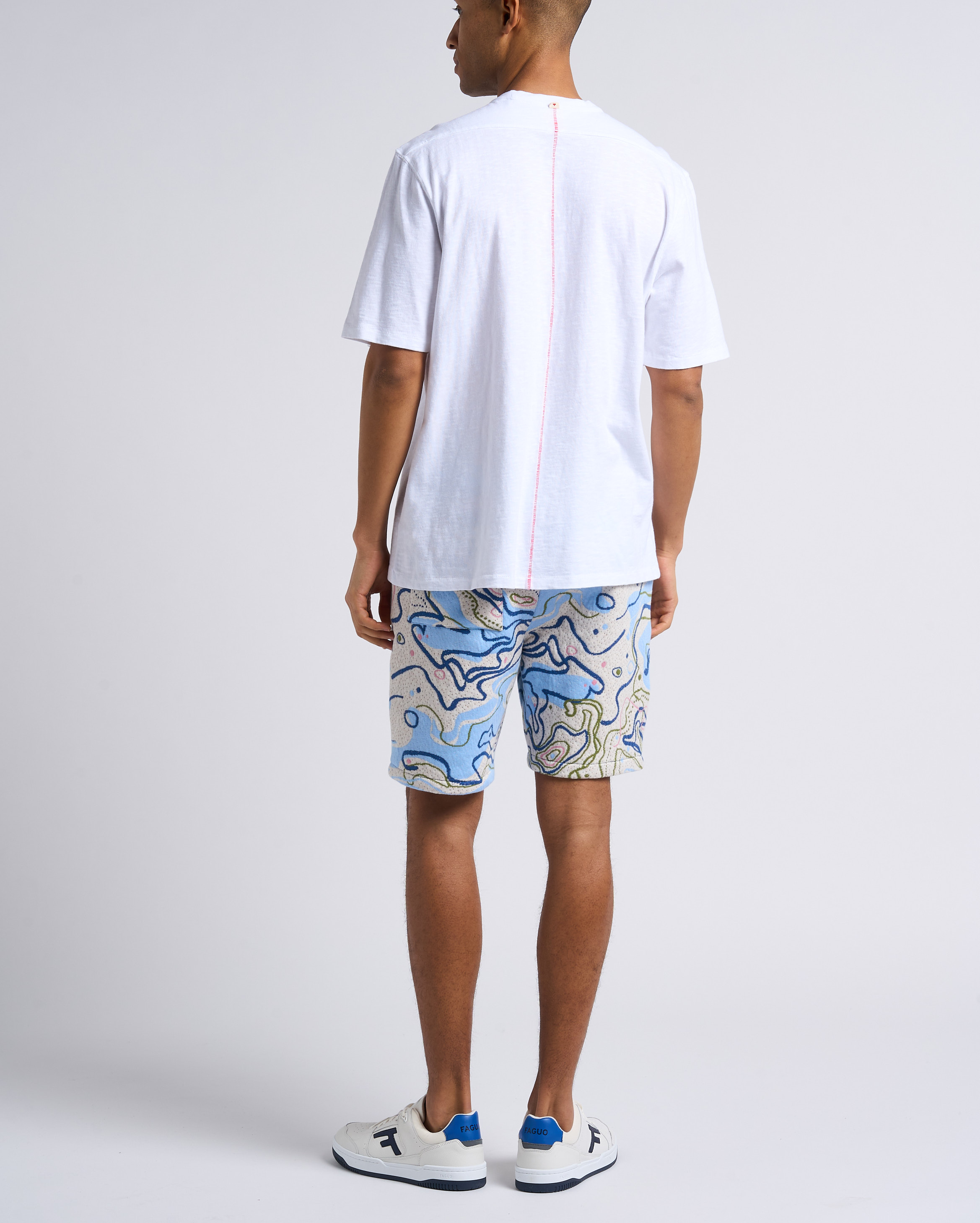 Recht short met print HOMECORE Veelkleurig