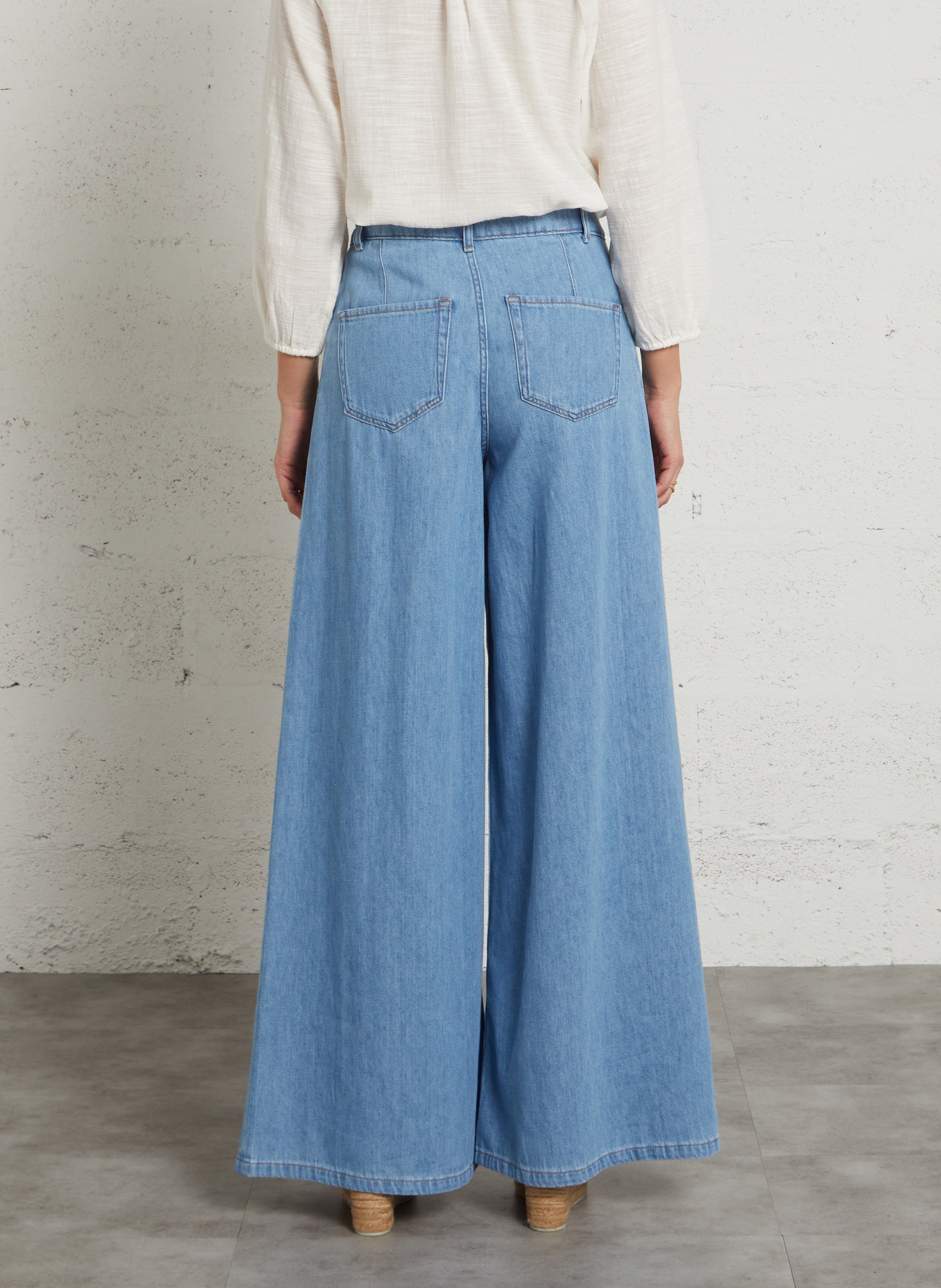 Wijde jeans - katoenblend MAISON 123 Blauw