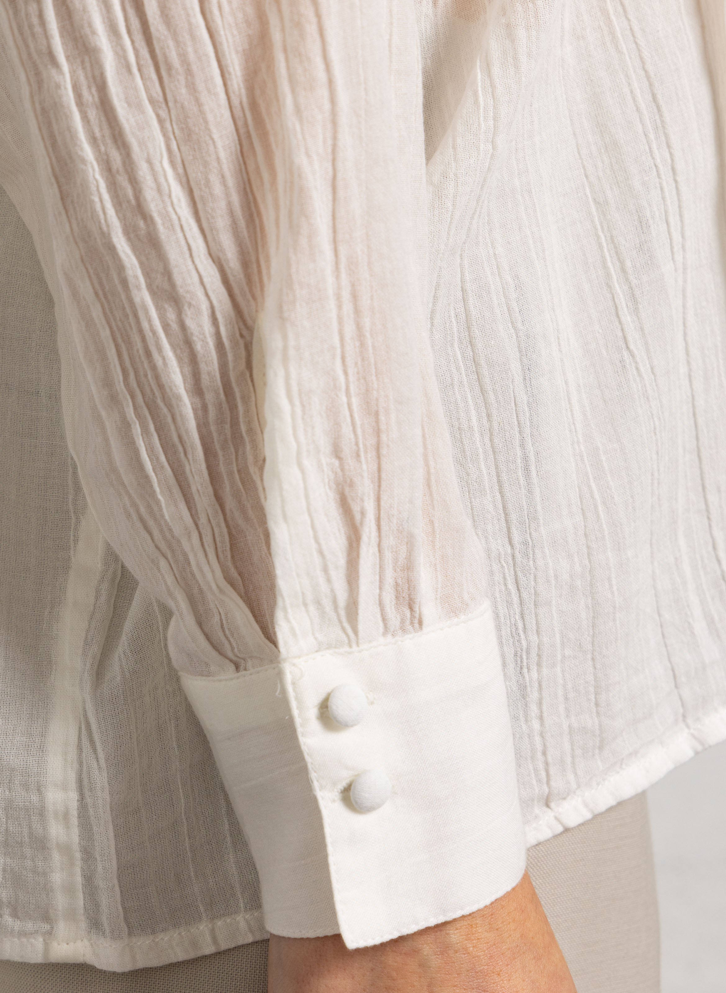 Getailleerde effen blouse DIEGA Wit