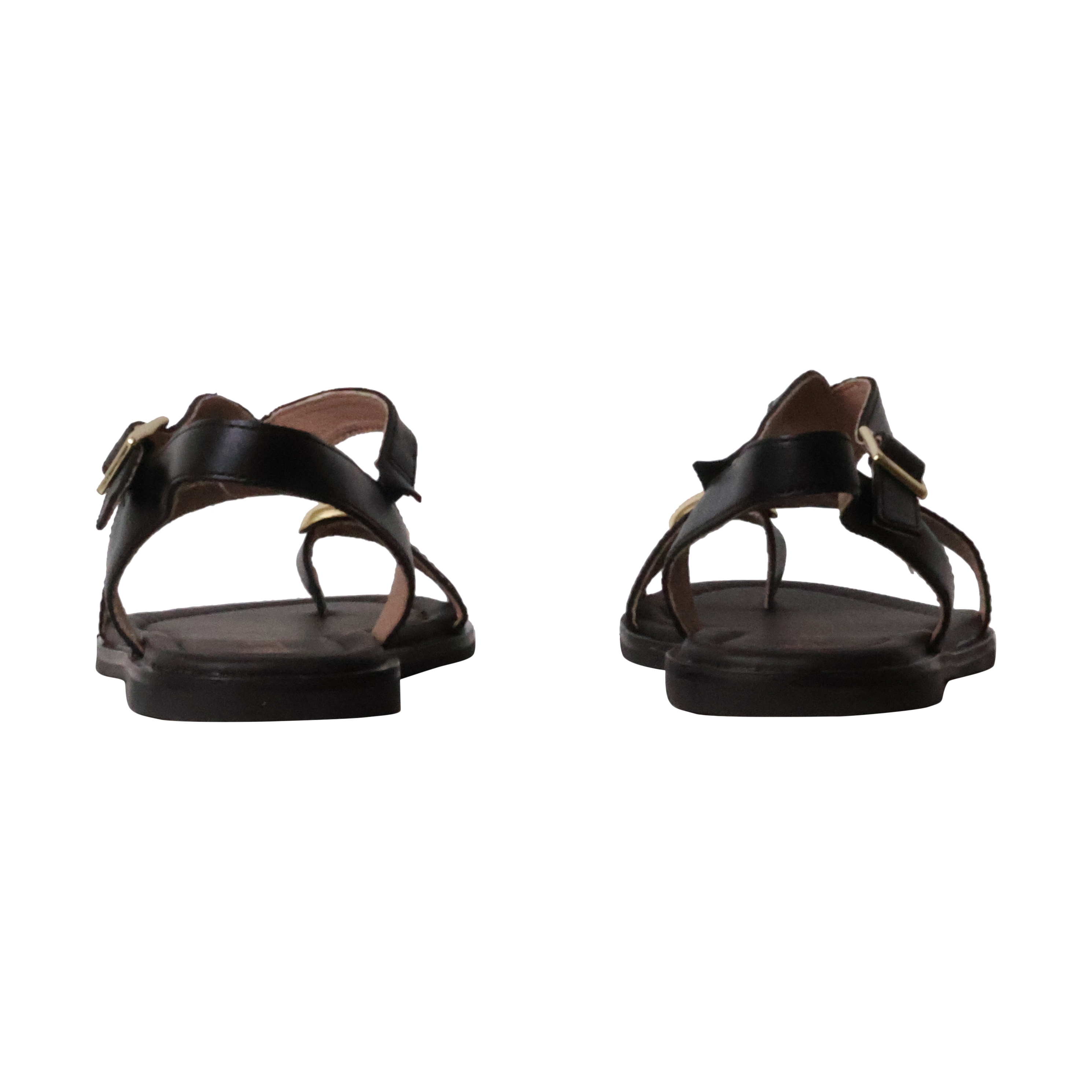 Lynda leather sandals EMILIE KARSTON Black