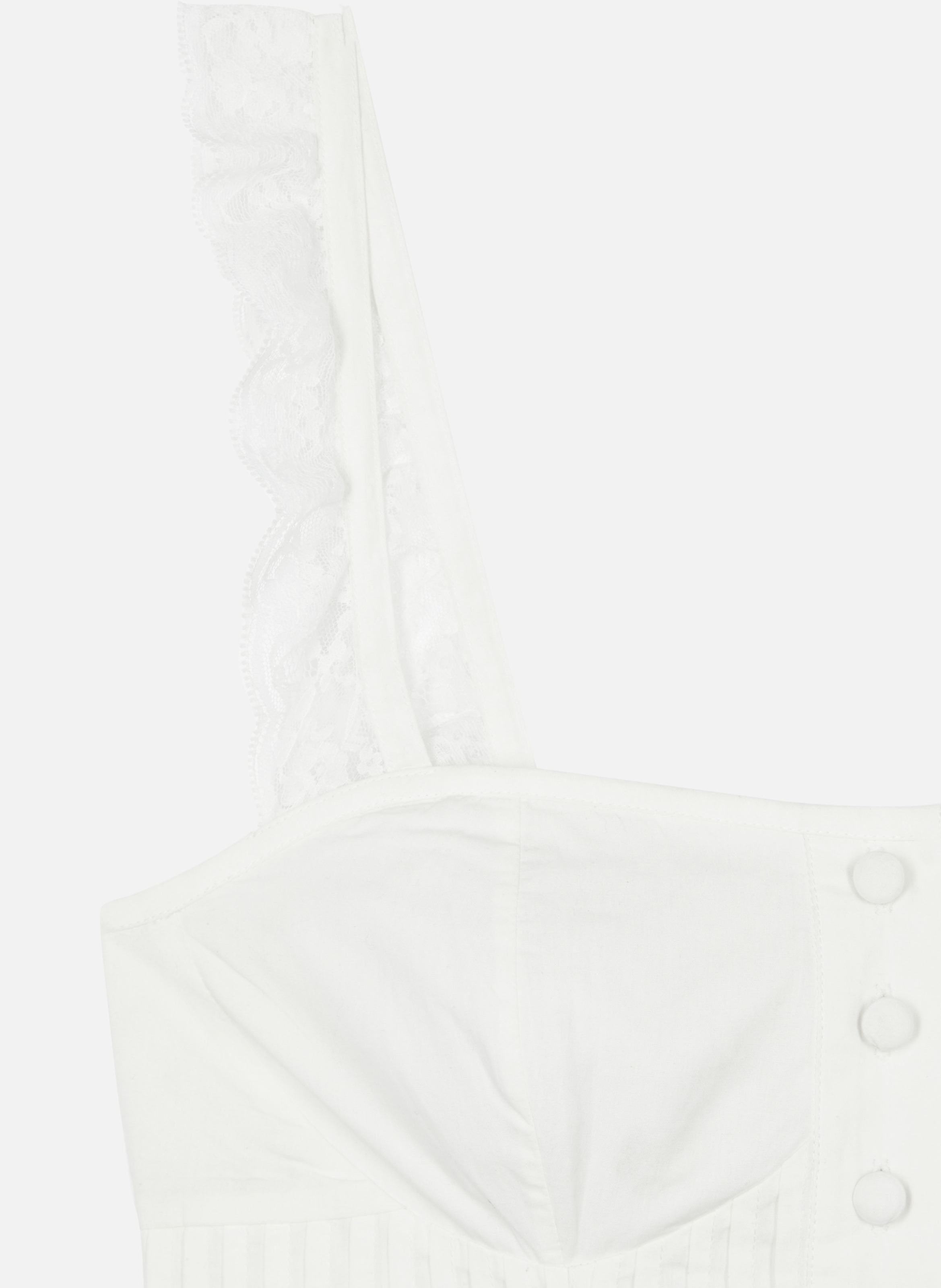 Cotton top with ruffled lace straps THE KOOPLES White