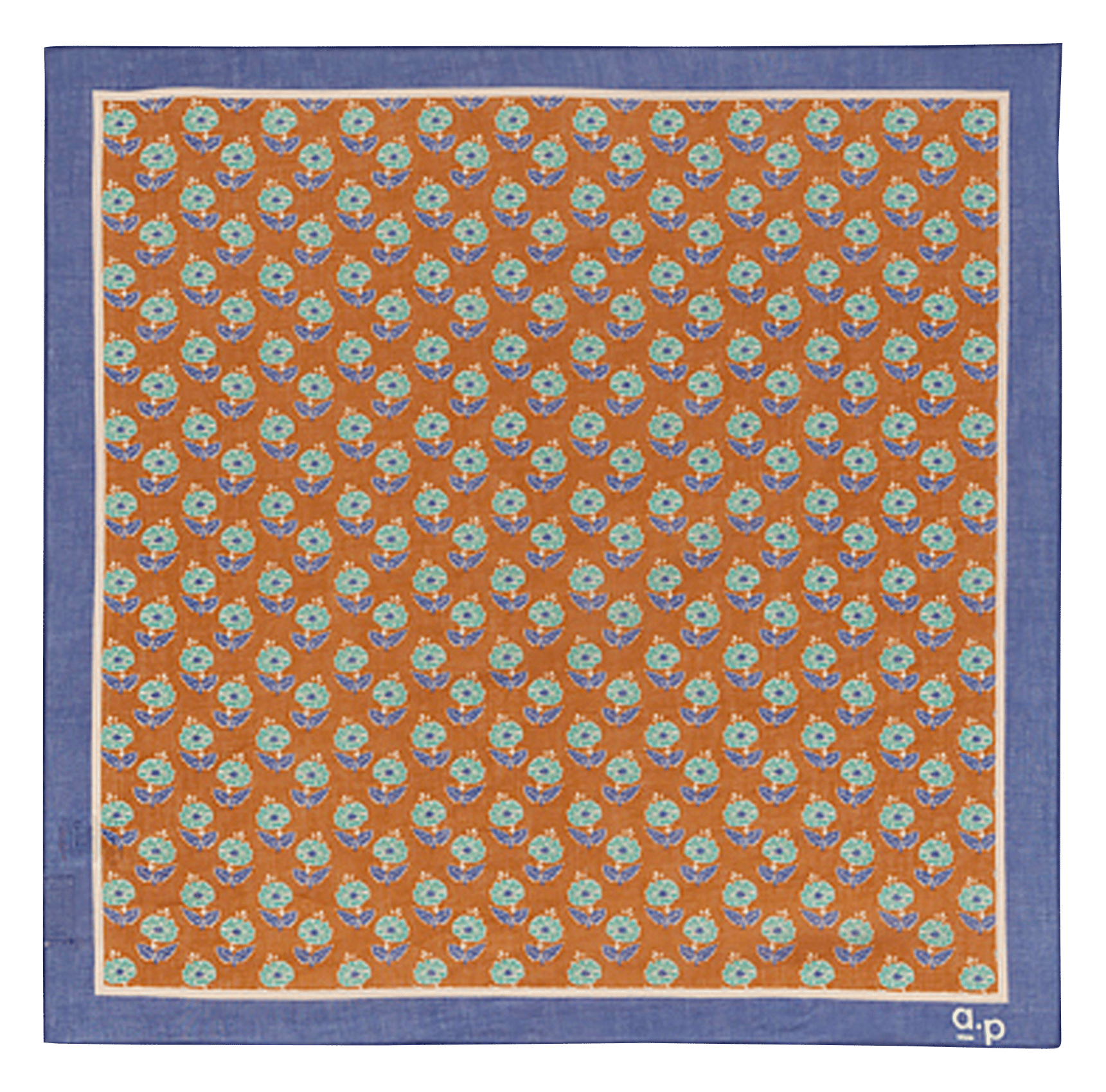 Vierkante, katoenen foulard met print A.P Bruin