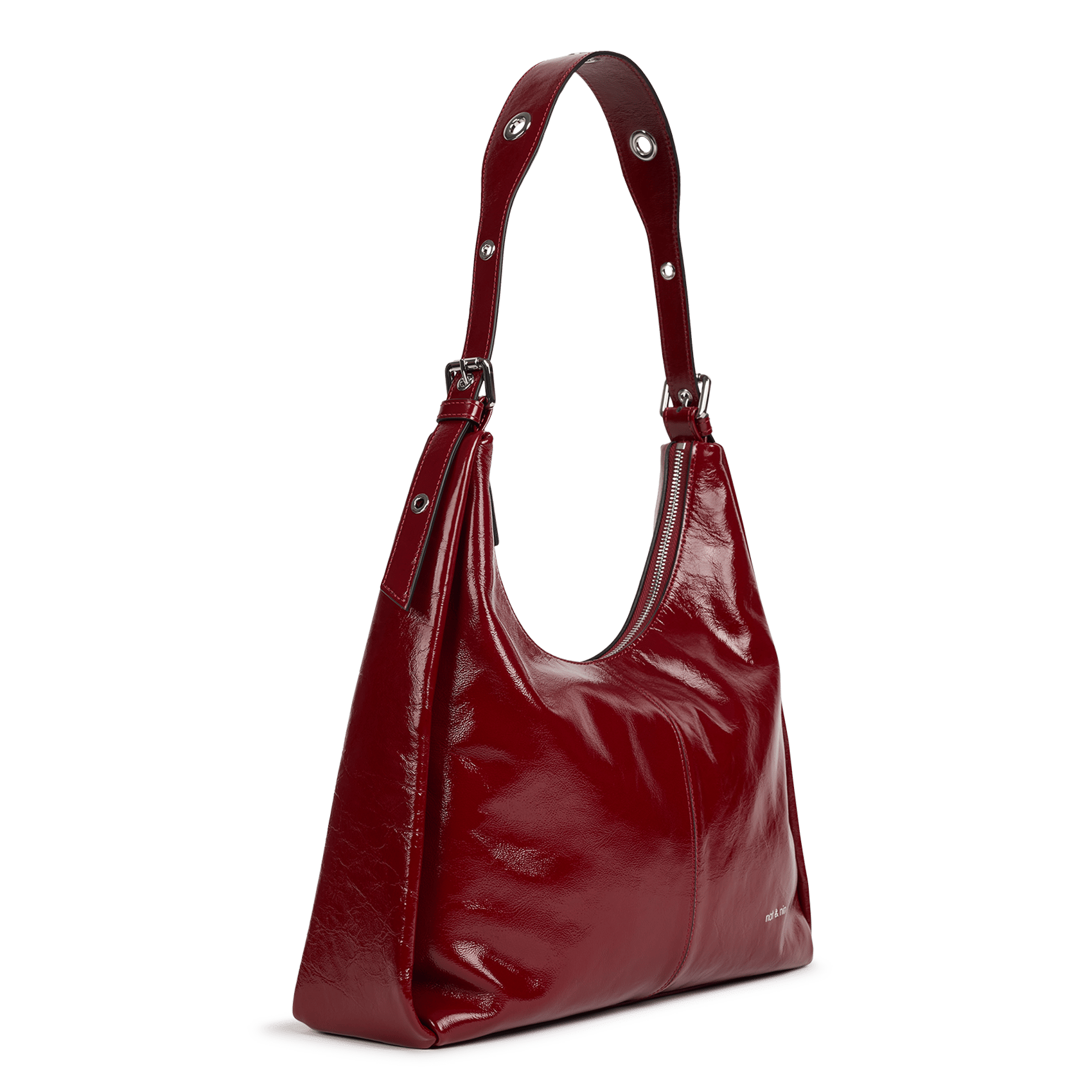 Sac porté épaule en cuir NAT & NIN Rouge