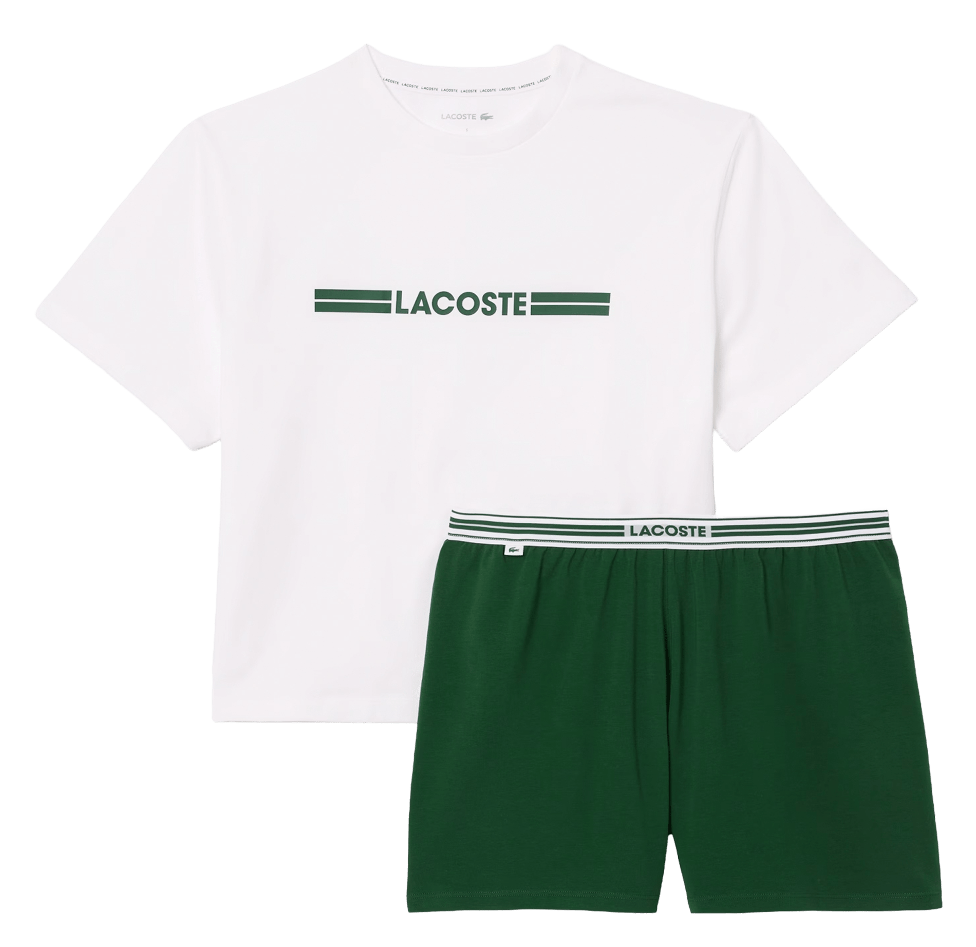 Cotton-mix pajama set LACOSTE Multicolored