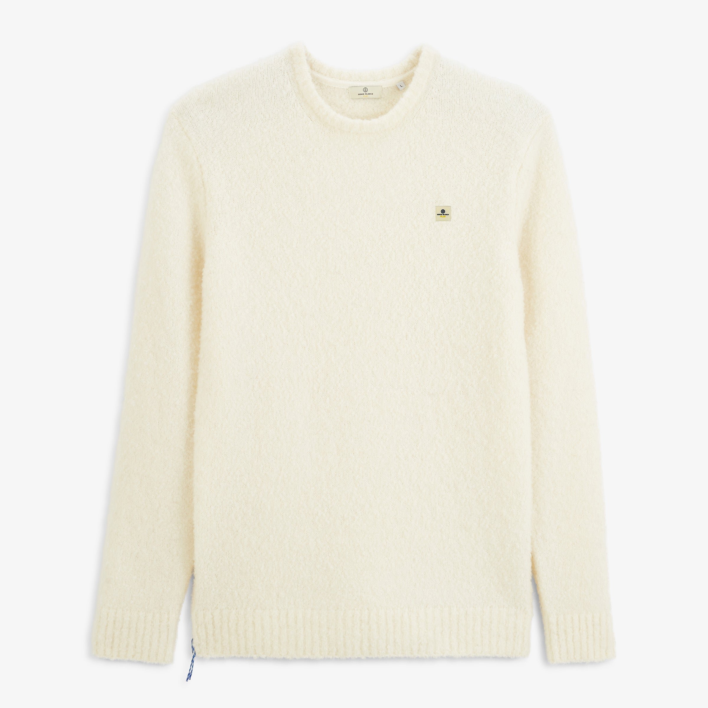 MURRAY ivory bouclé-effect wool crew-neck sweater SBPLAY SERGE BLANCO White